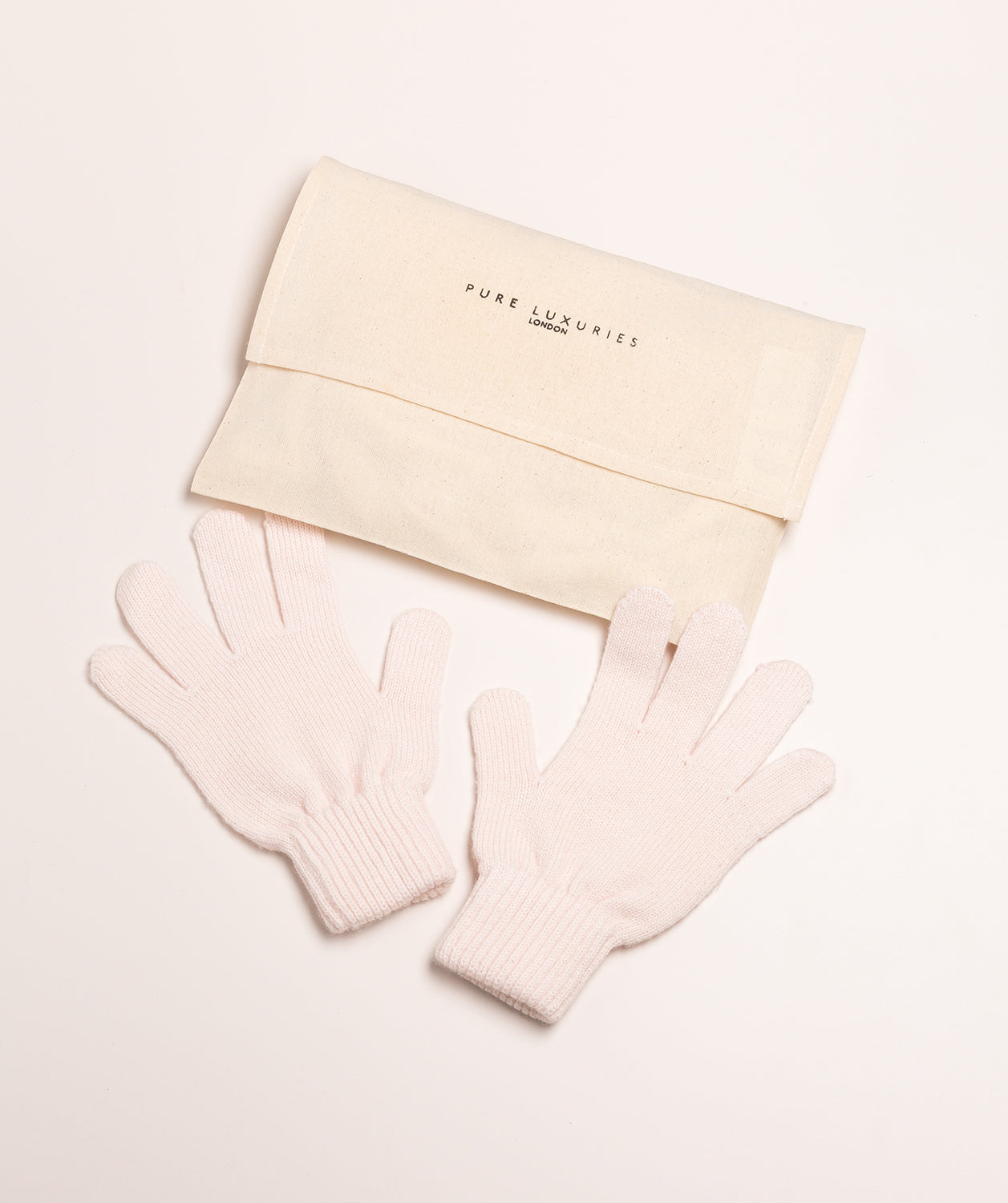 'Windermere' Cream Cashmere & Merino Wool Gloves