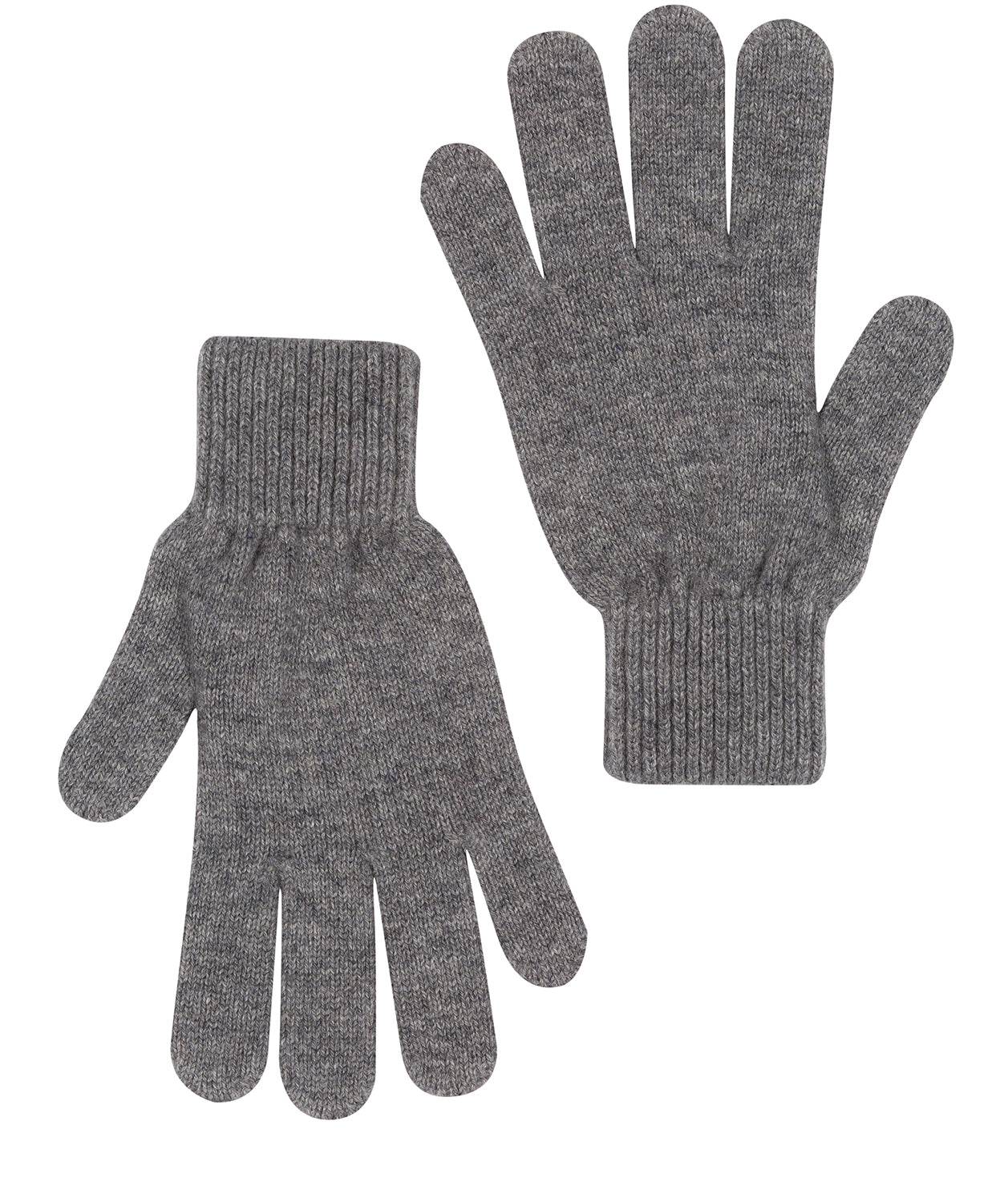 'Windermere' Grey Cashmere & Merino Wool Gloves