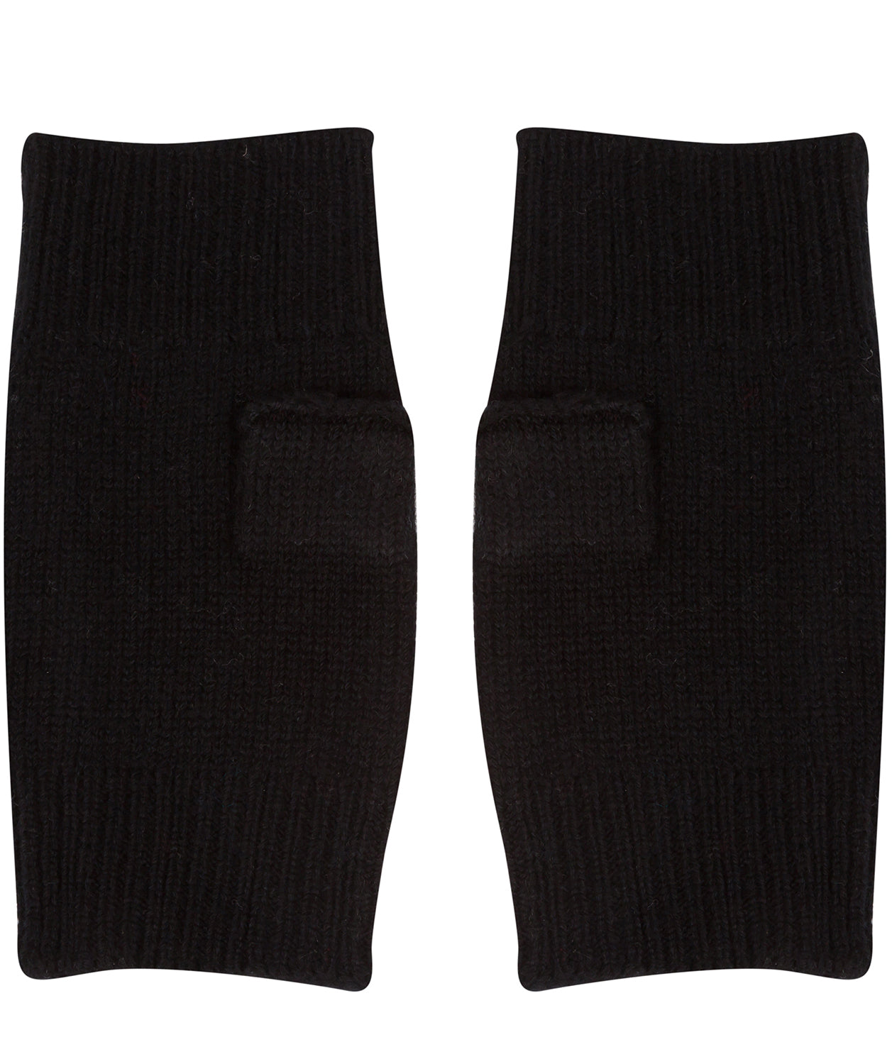 'Grange' Black Cashmere & Merino Wool Wrist Warmers