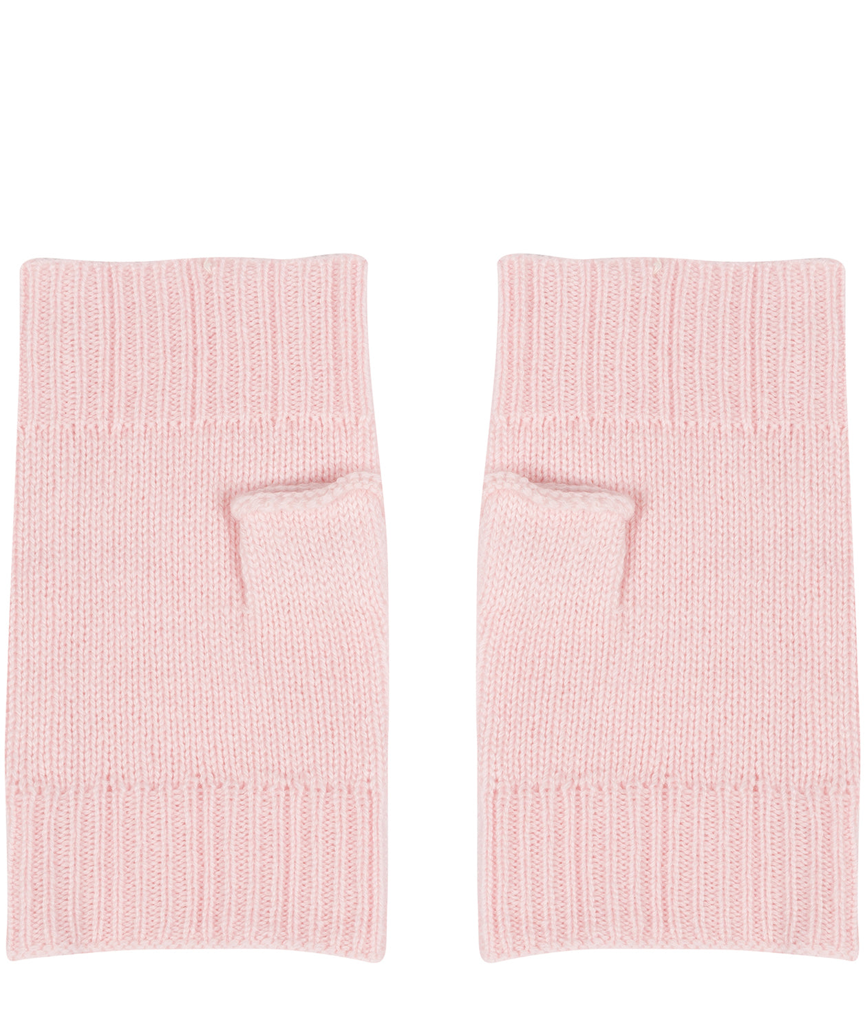 'Grange' Blush Pink Cashmere & Merino Wool Wrist Warmers