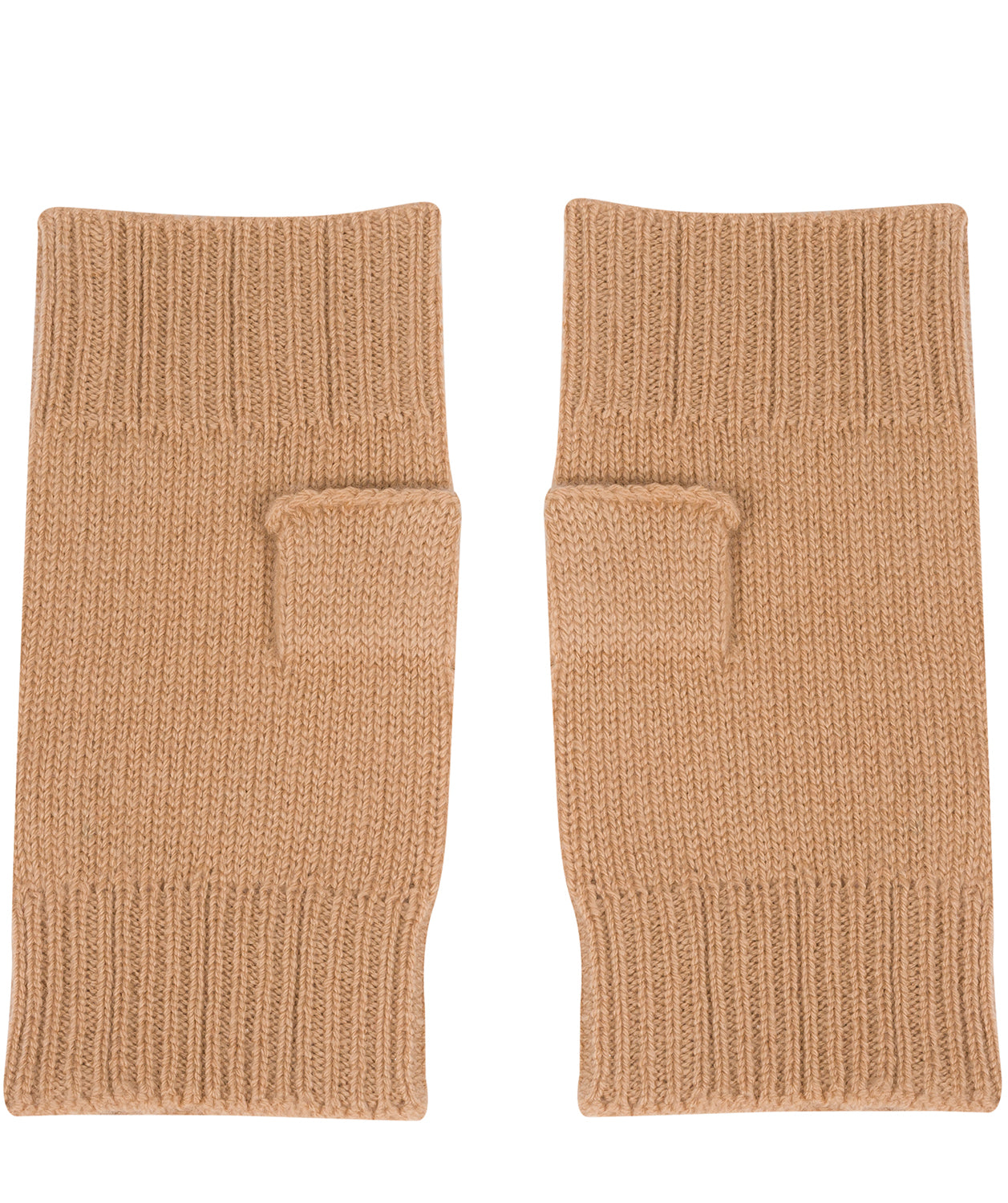 'Grange' Caramel Cashmere & Merino Wool Wrist Warmers