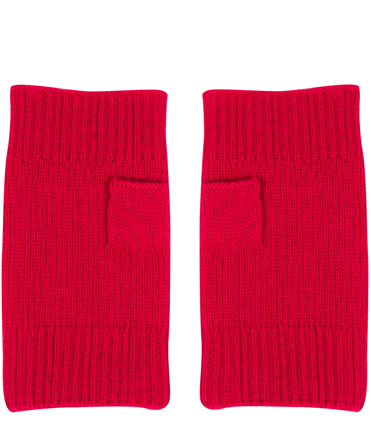 'Grange' Chilli Red Cashmere & Merino Wool Wrist Warmers