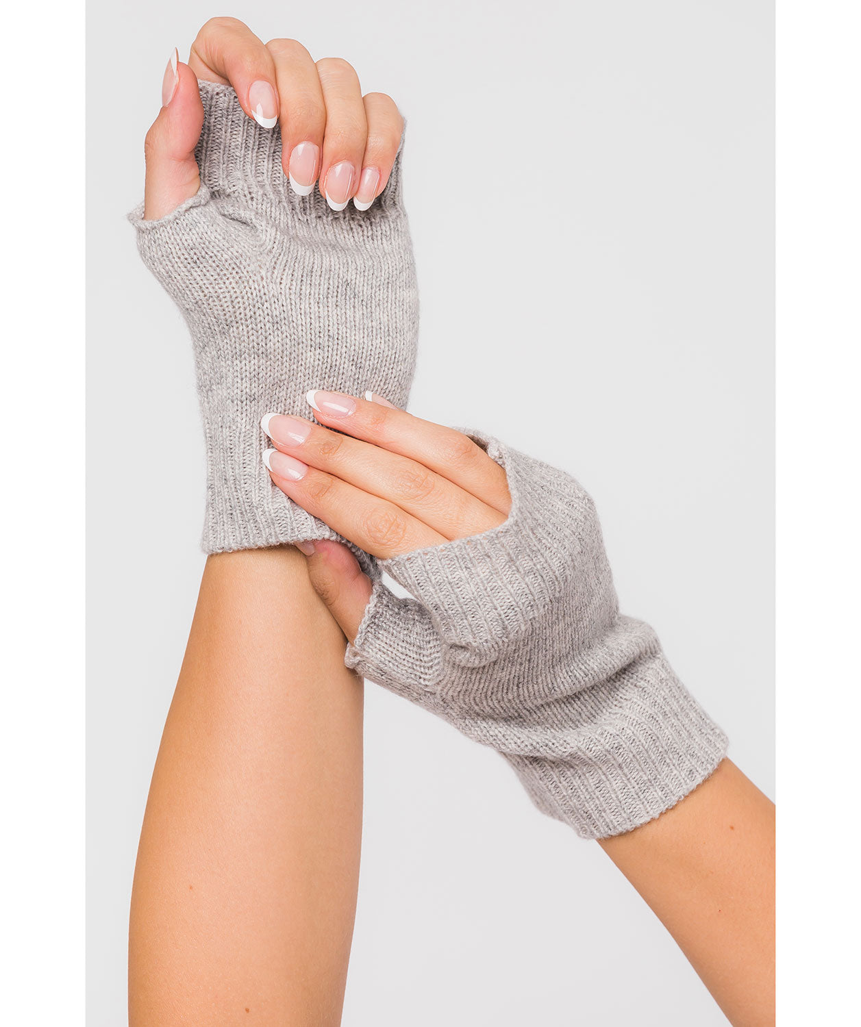 'Grange' Foggy Cashmere & Merino Wool Wrist Warmers