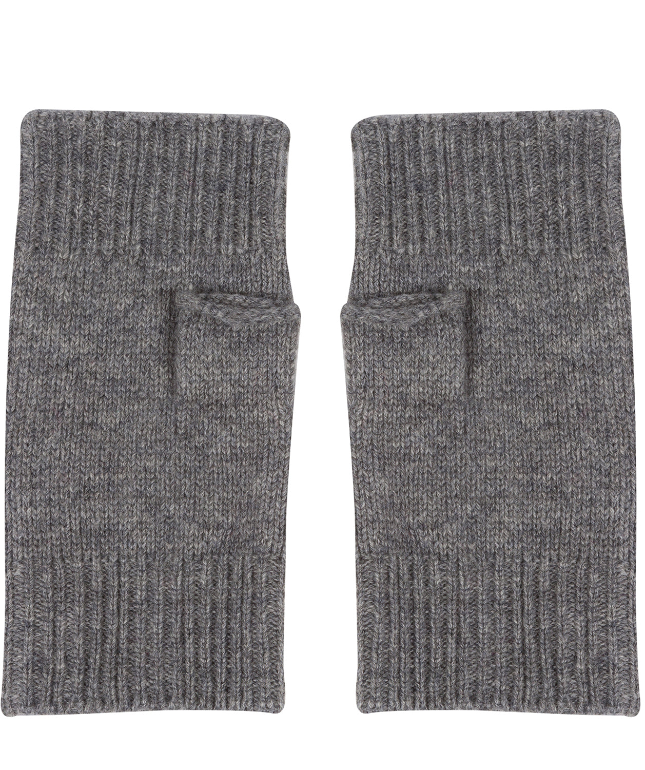 'Grange' Grey Cashmere & Merino Wool Wrist Warmers