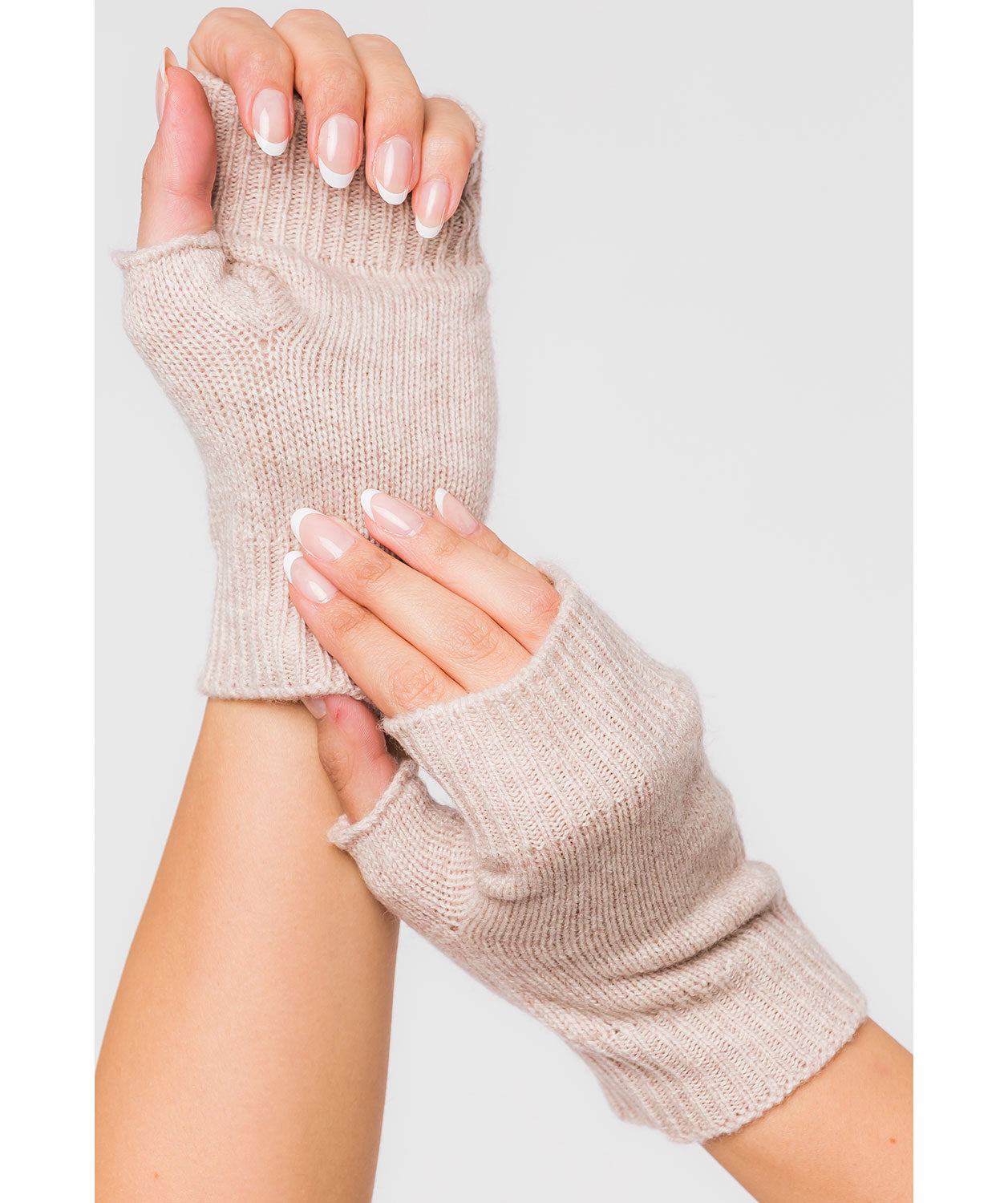 'Grange' Oatmeal Cashmere & Merino Wool Wrist Warmers