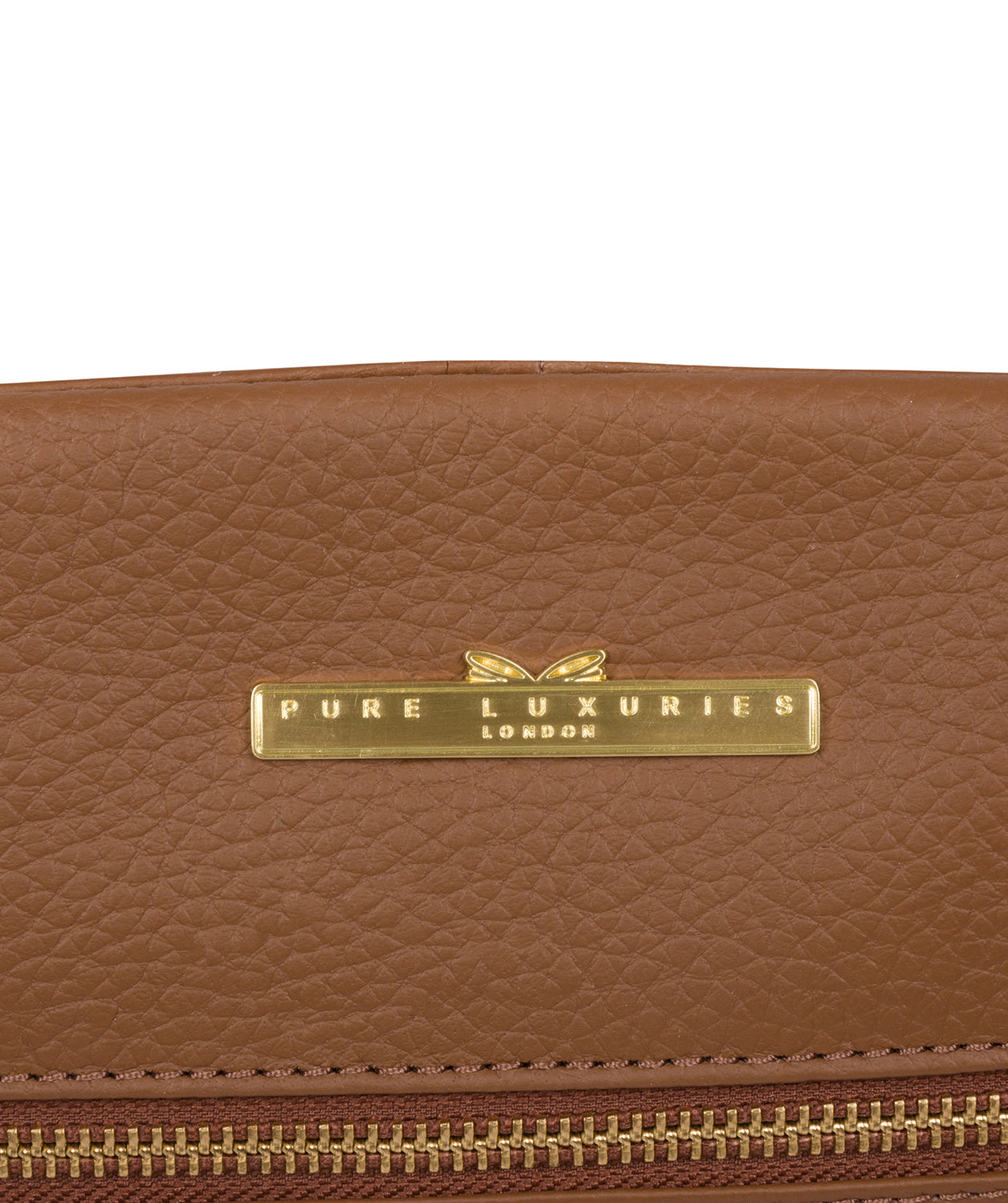 'Thea' Dark Tan Leather Shoulder Bag Pure Luxuries London