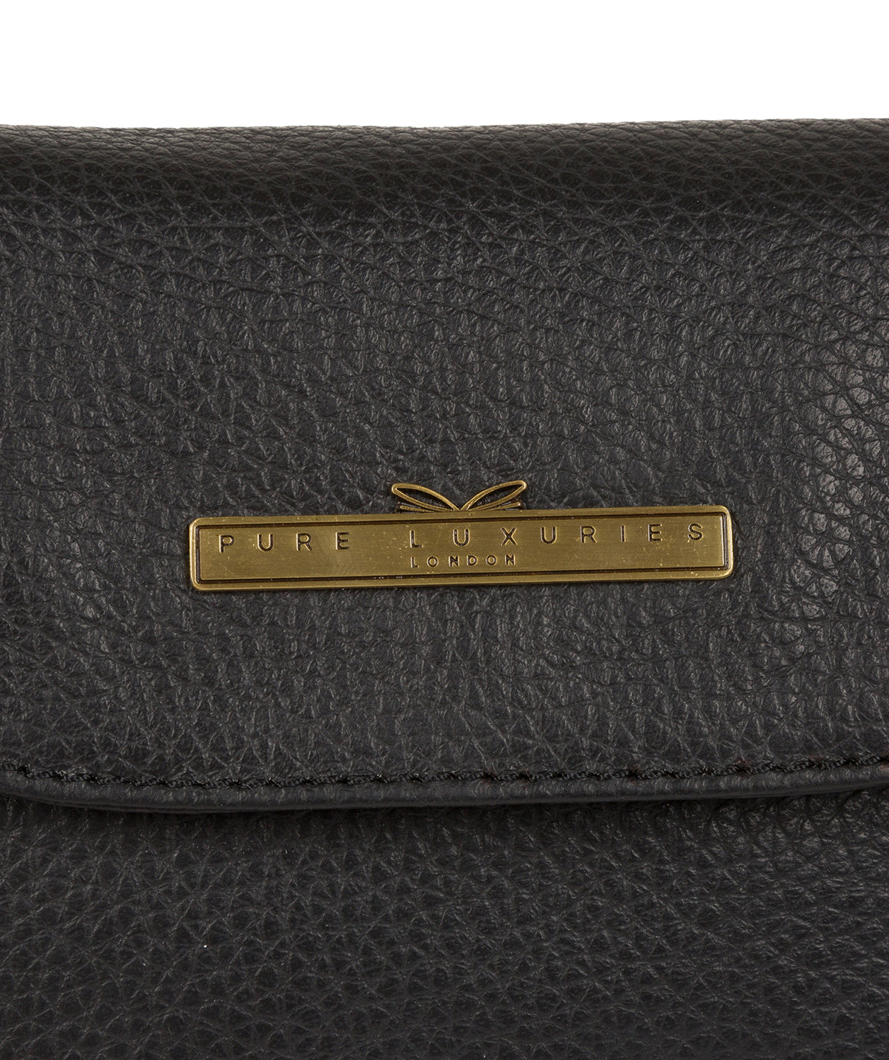 'Katrina' Black Leather Clutch Bag image 6