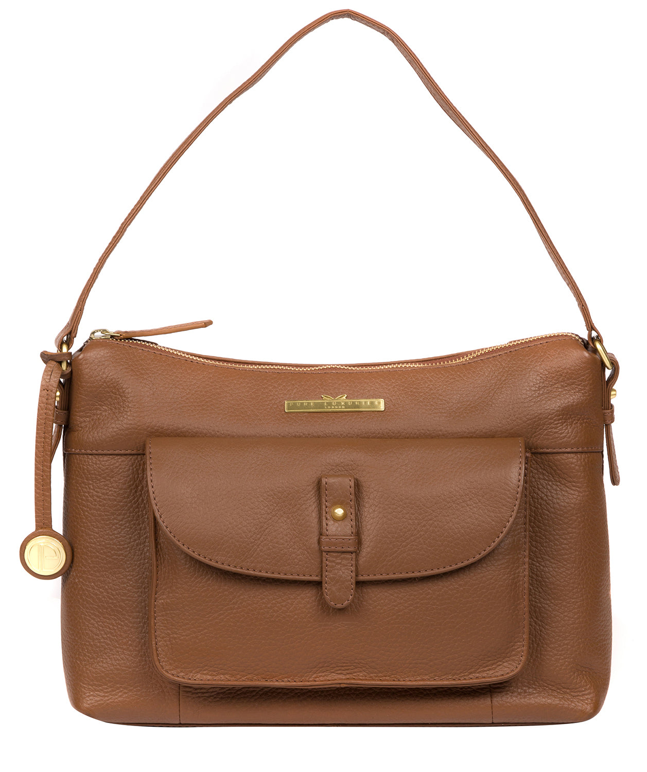 'Betsy' Dark Tan Leather Shoulder Bag image 1