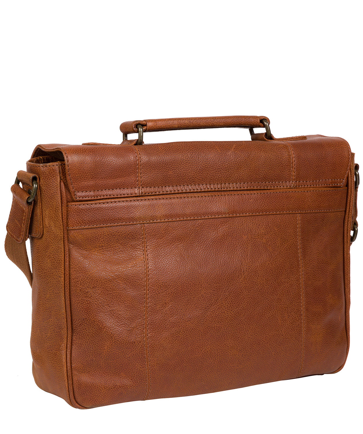 Idris' Tan Leather Briefcase