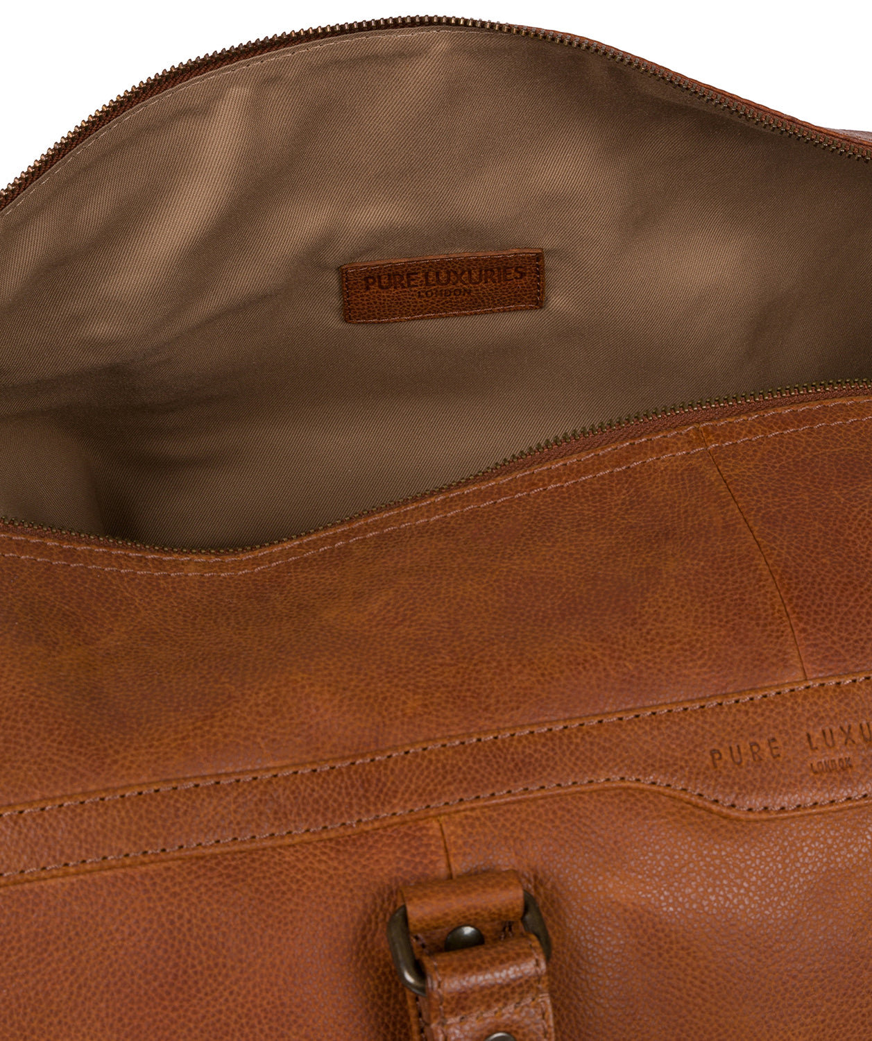 'Blanc' Tan Leather Holdall image 4