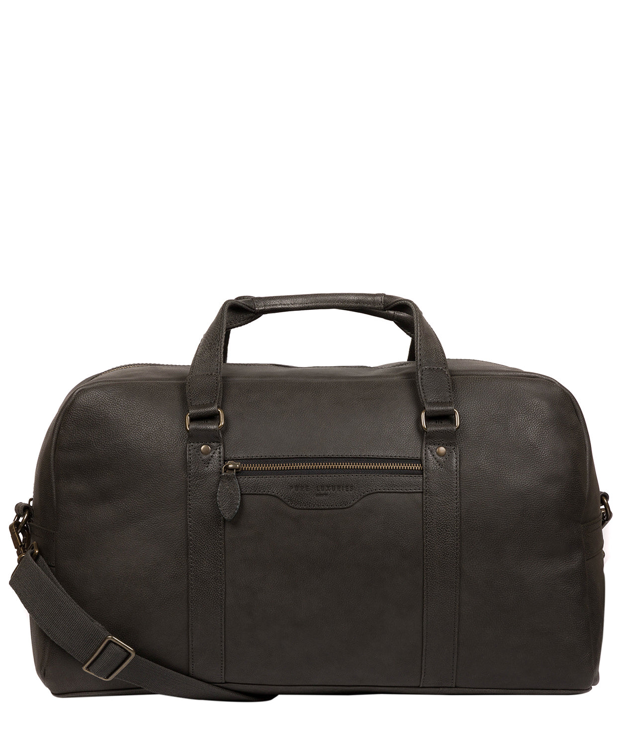 'Snowdon' Ash Black Leather Holdall image 1