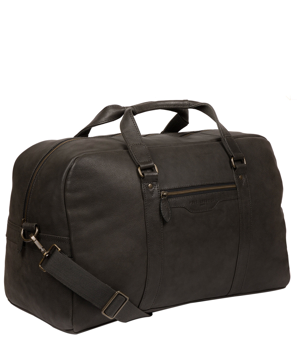 'Snowdon' Ash Black Leather Holdall image 3