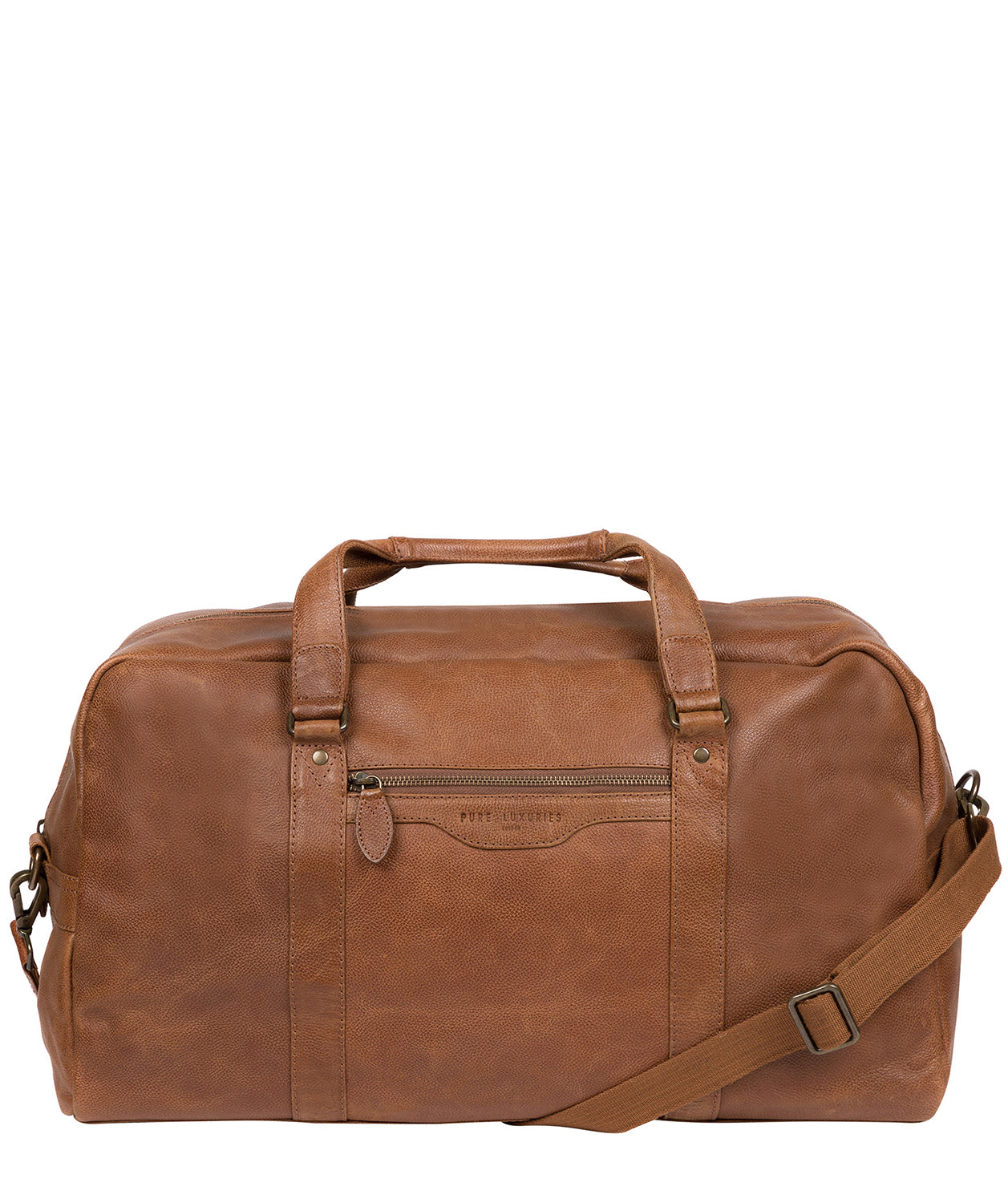 'Snowdon' Hazelnut Leather Holdall image 1