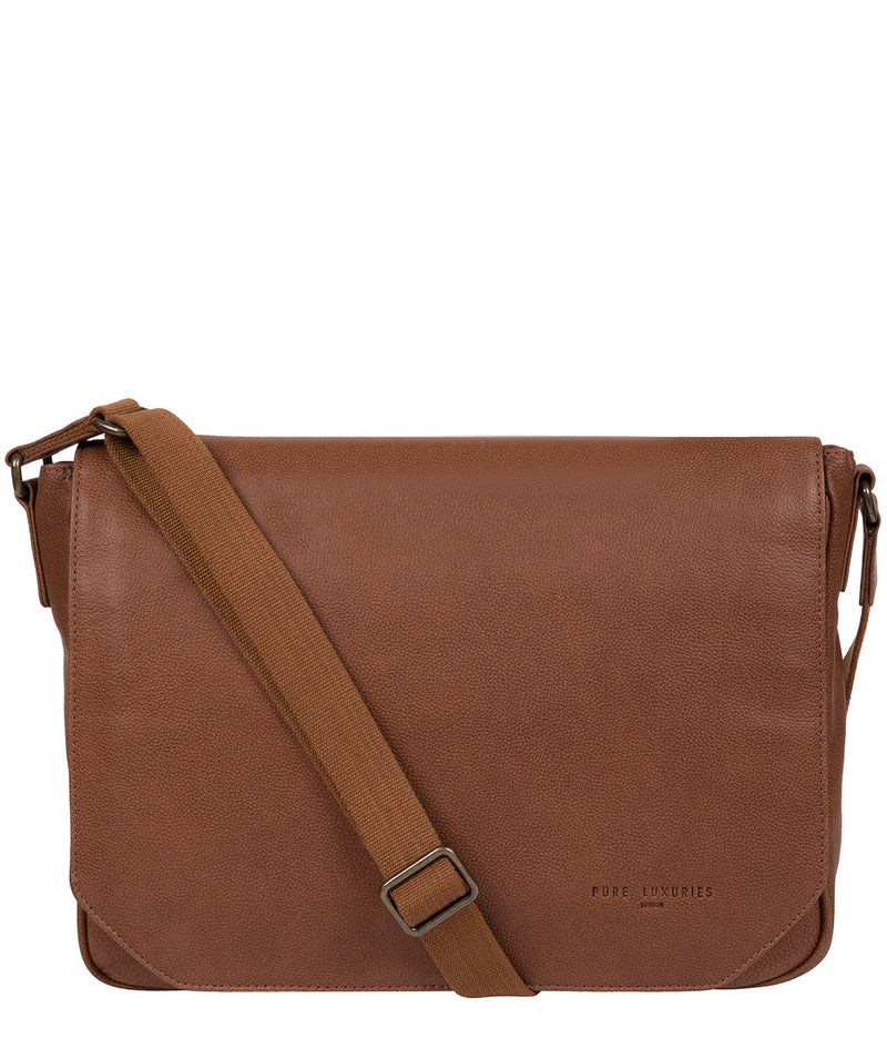 Eiger Hazelnut Leather Messenger Bag