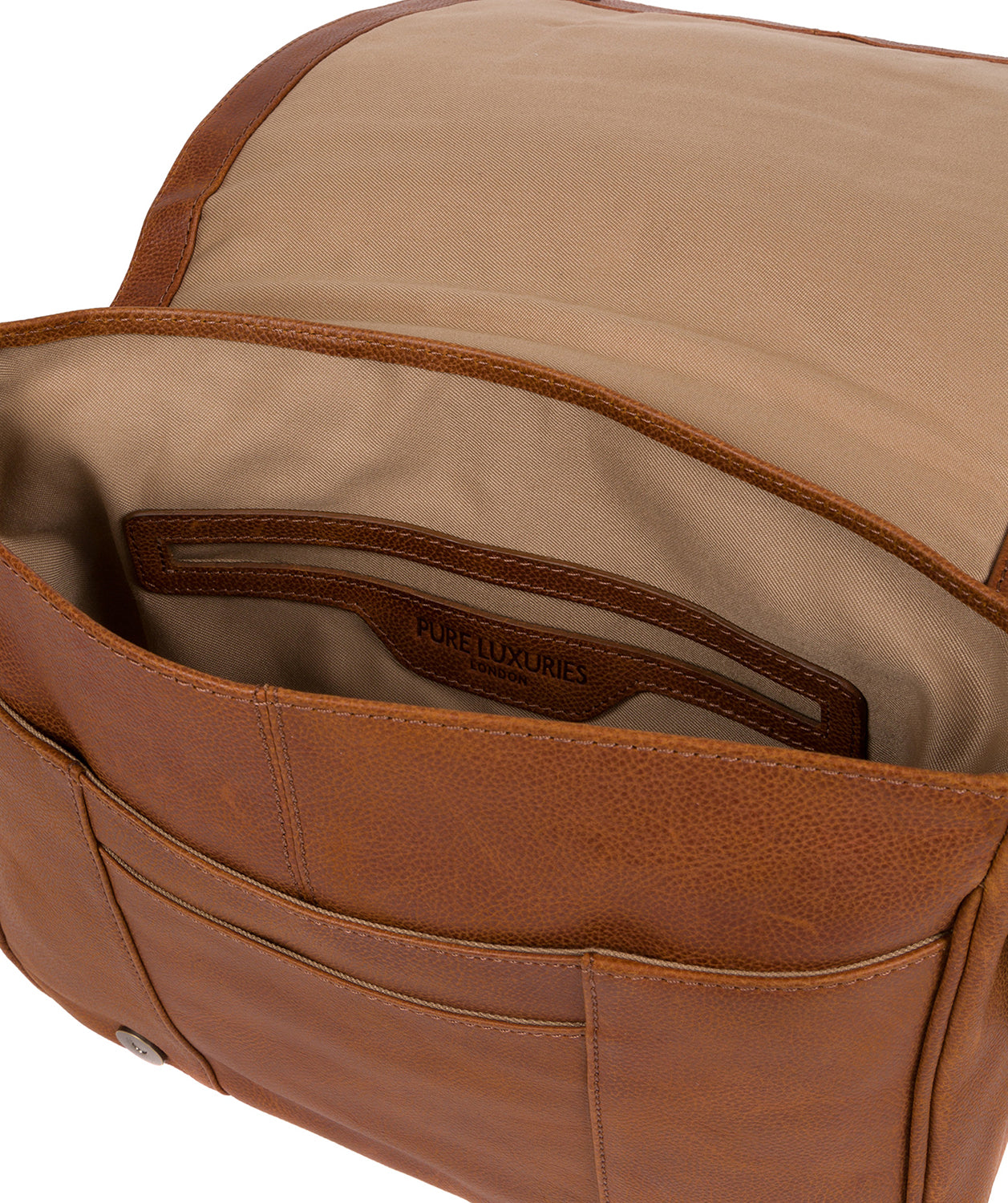 'Peak' Tan Leather Messenger Bag image 4