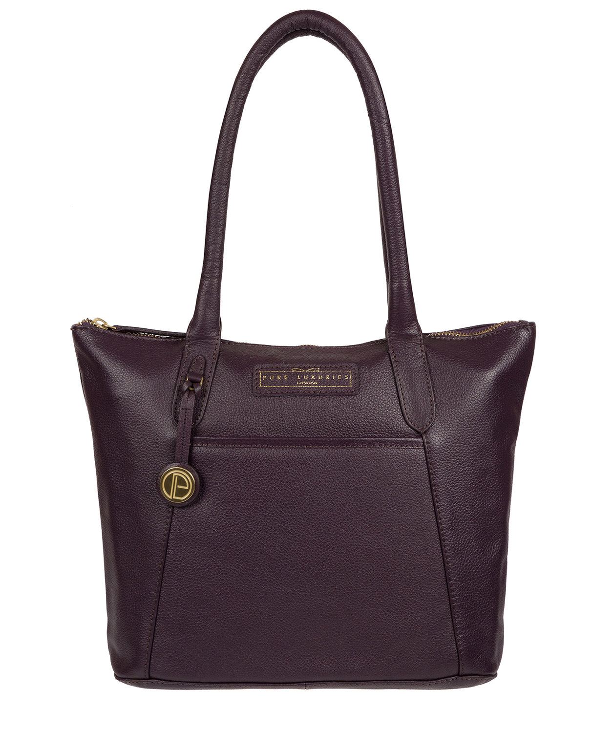 'Arundel' Plum Leather Handbag image 1