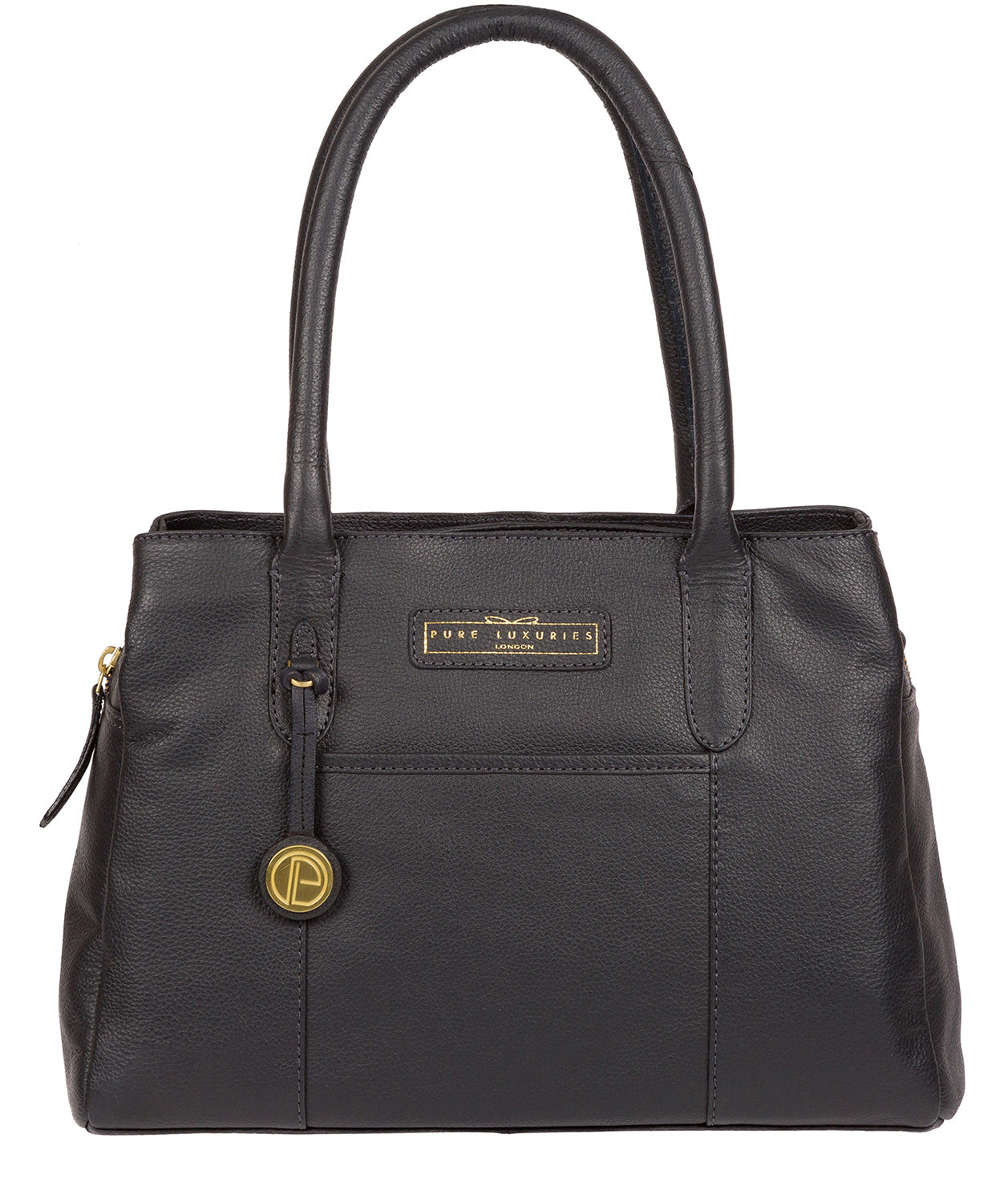 'Goldbourne' Navy Leather Handbag image 1