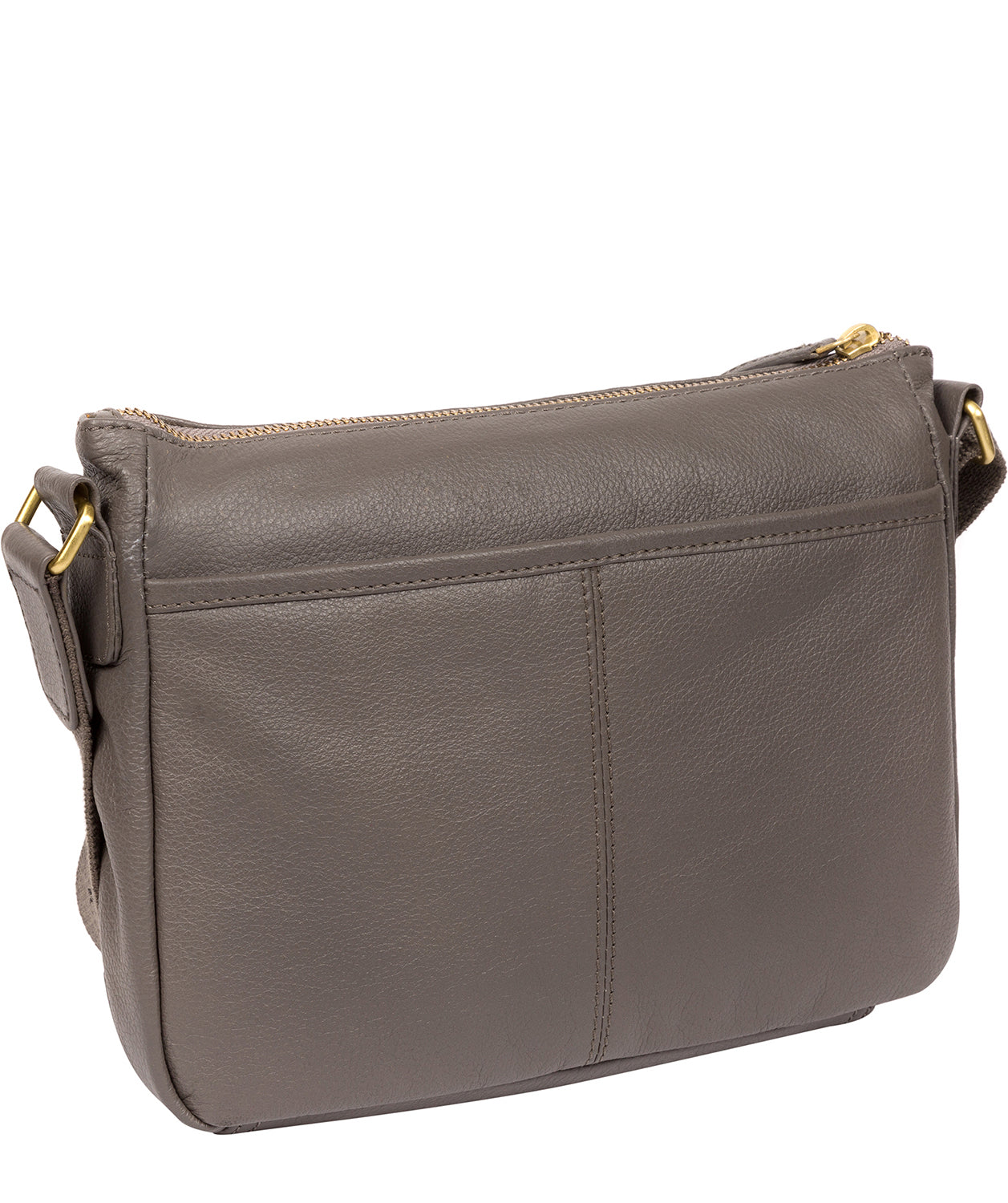 'Colton' Grey Leather Cross Body Bag Pure Luxuries London