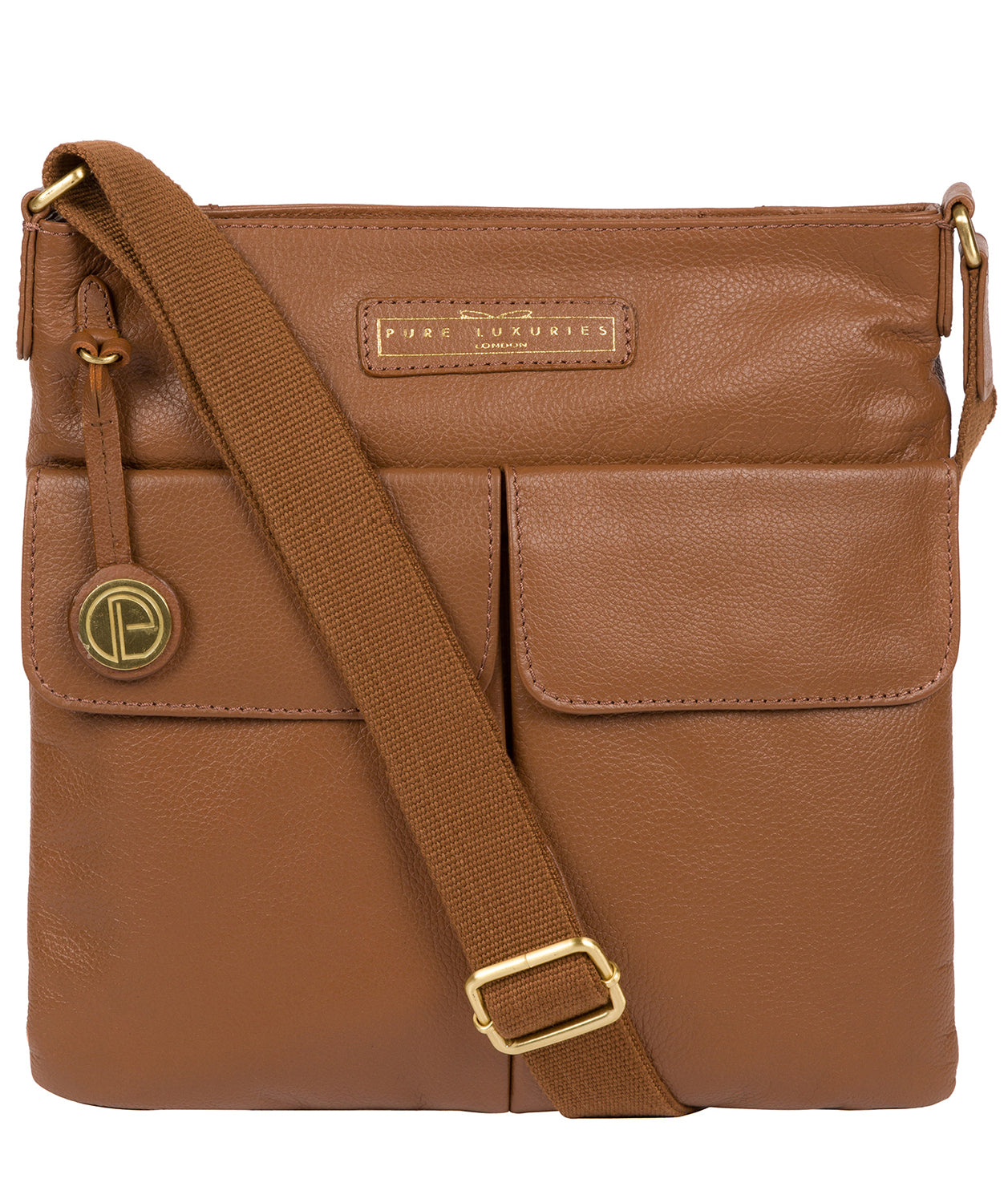 'Barnwell' Tan Leather Cross Body Bag image 1