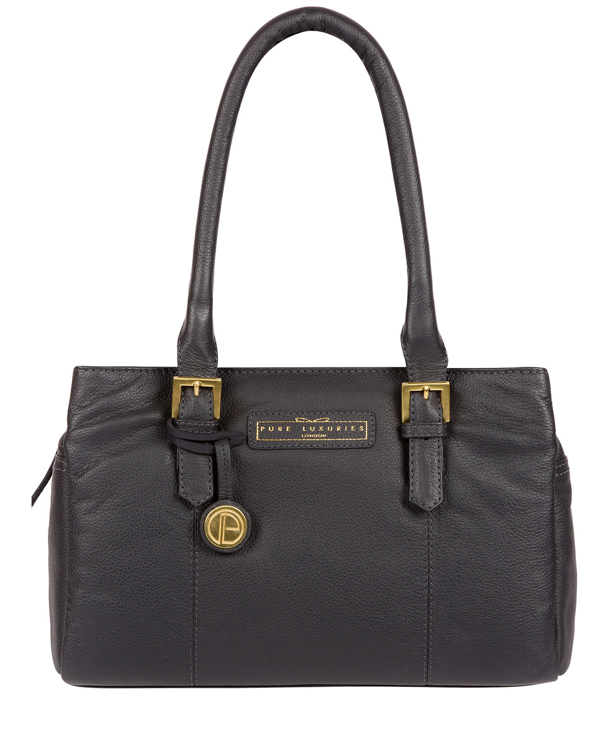 'Avebury' Navy Leather Handbag Pure Luxuries London