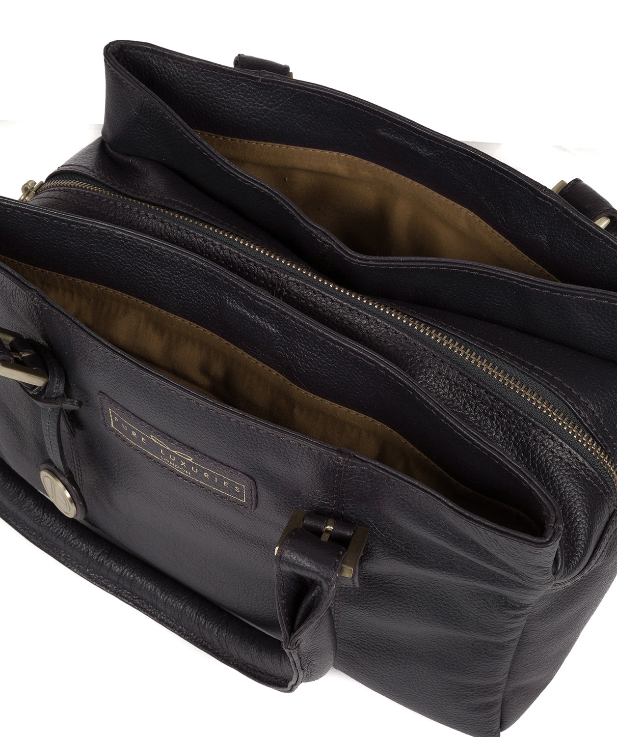 'Avebury' Navy Leather Handbag Pure Luxuries London