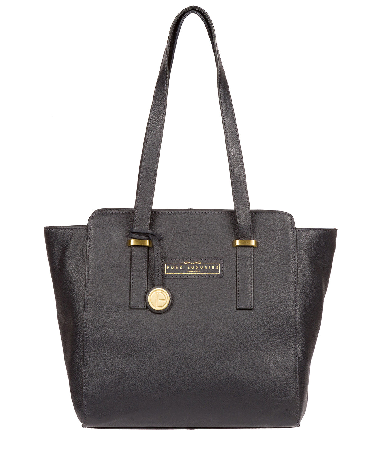 'Bramhall' Navy Leather Handbag image 1