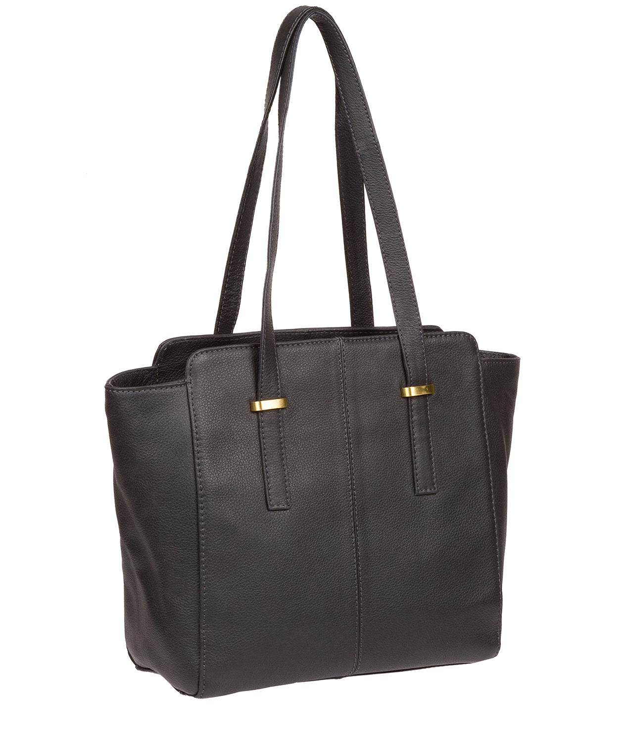 'Bramhall' Navy Leather Handbag image 3