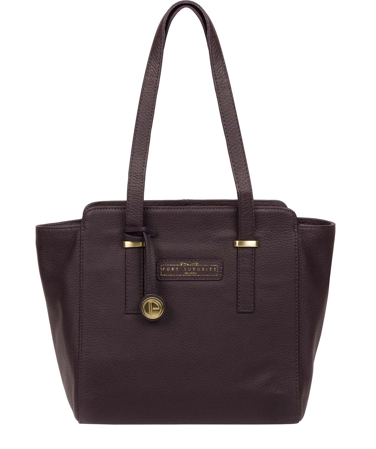 'Bramhall' Plum Leather Handbag