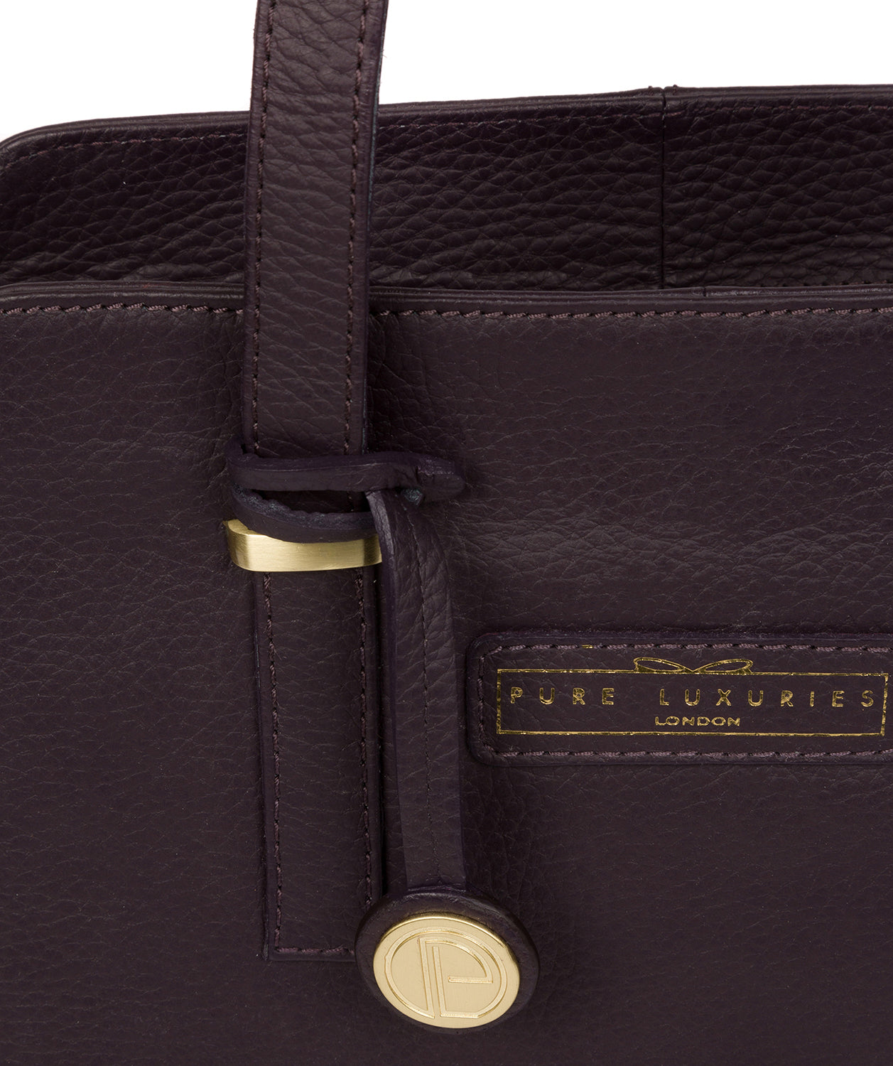 'Bramhall' Plum Leather Handbag