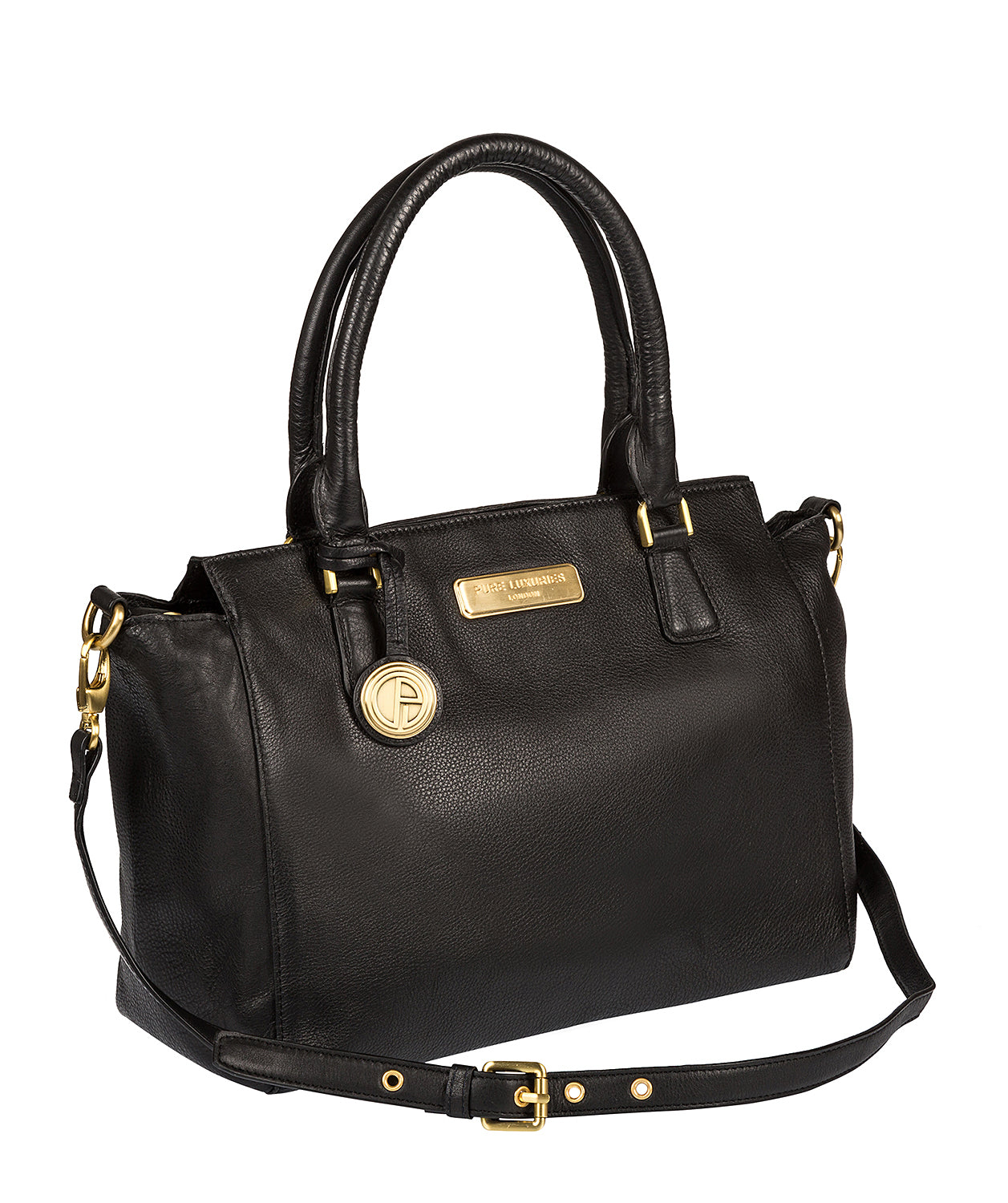 'Jasmine' Black Leather Bag