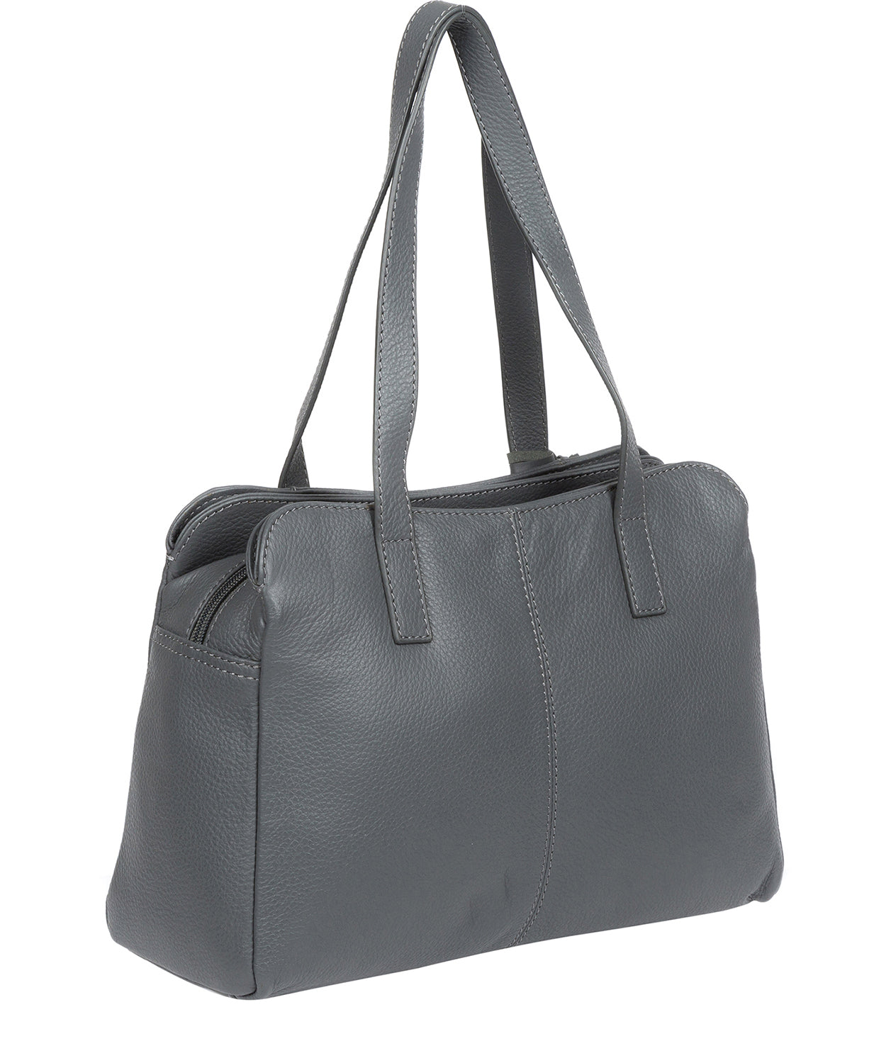 'Henna' Grey Leather Handbag Pure Luxuries London