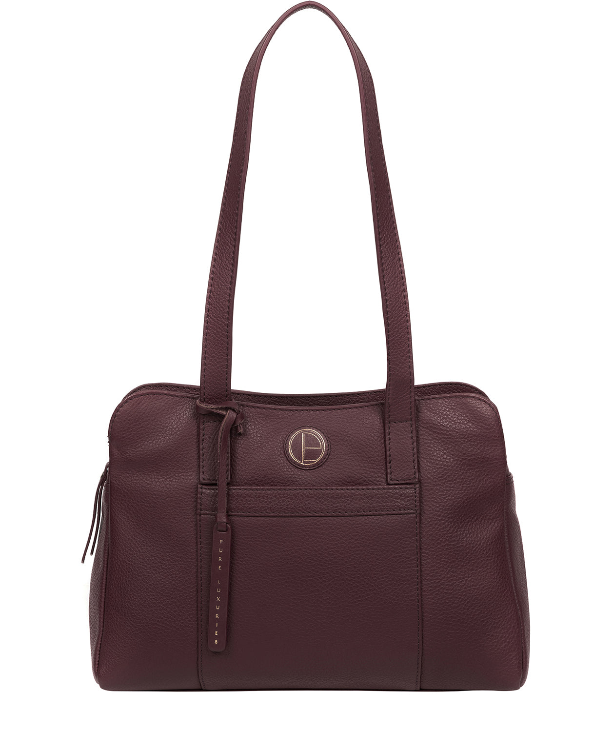 'Henna' Plum Leather Handbag image 1