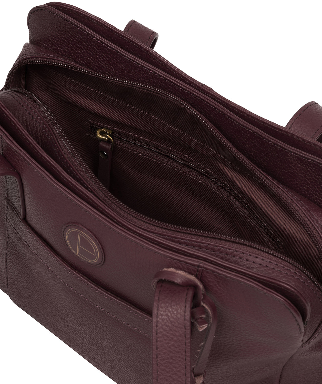 'Henna' Plum Leather Handbag image 4