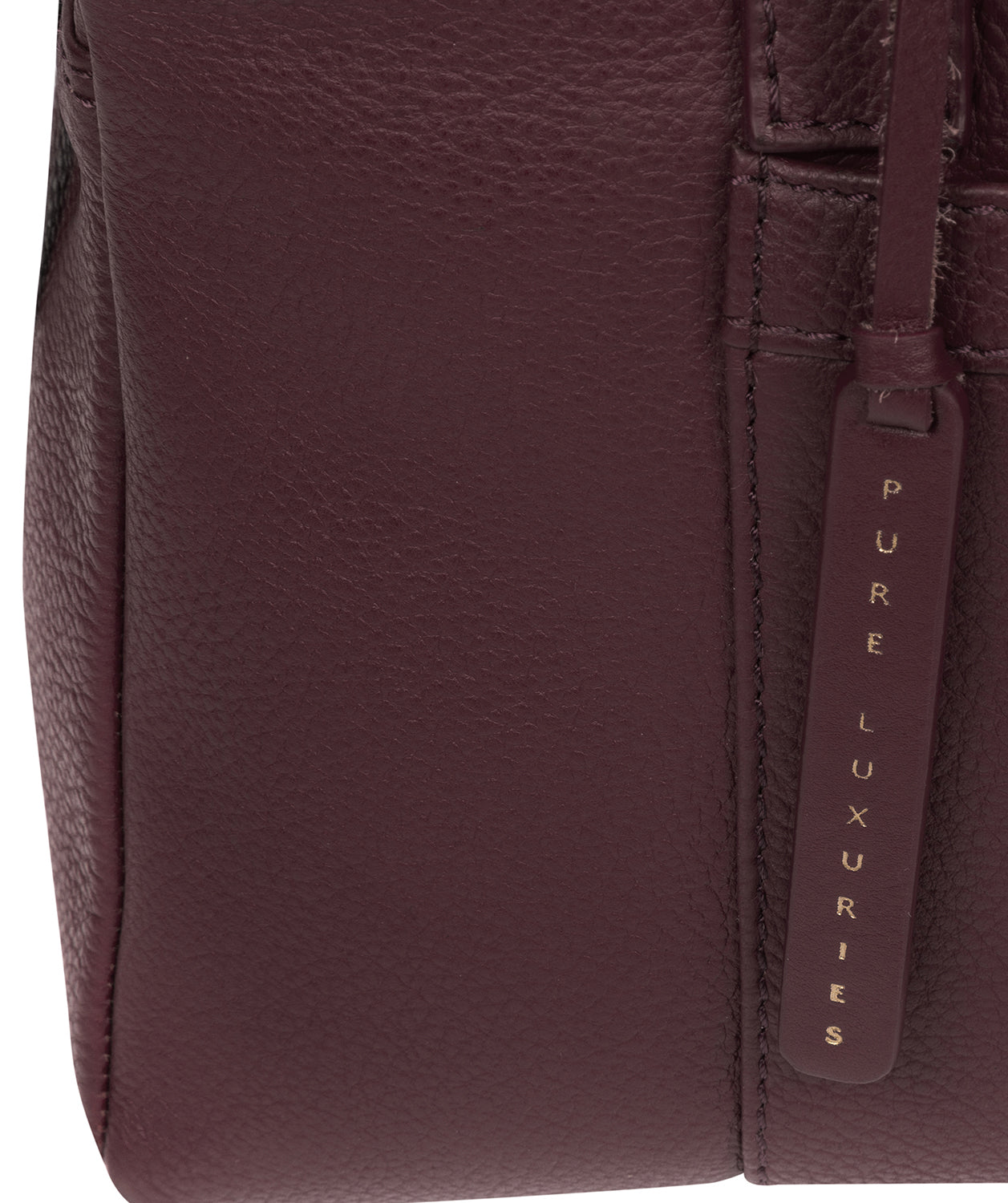 'Henna' Plum Leather Handbag Pure Luxuries London