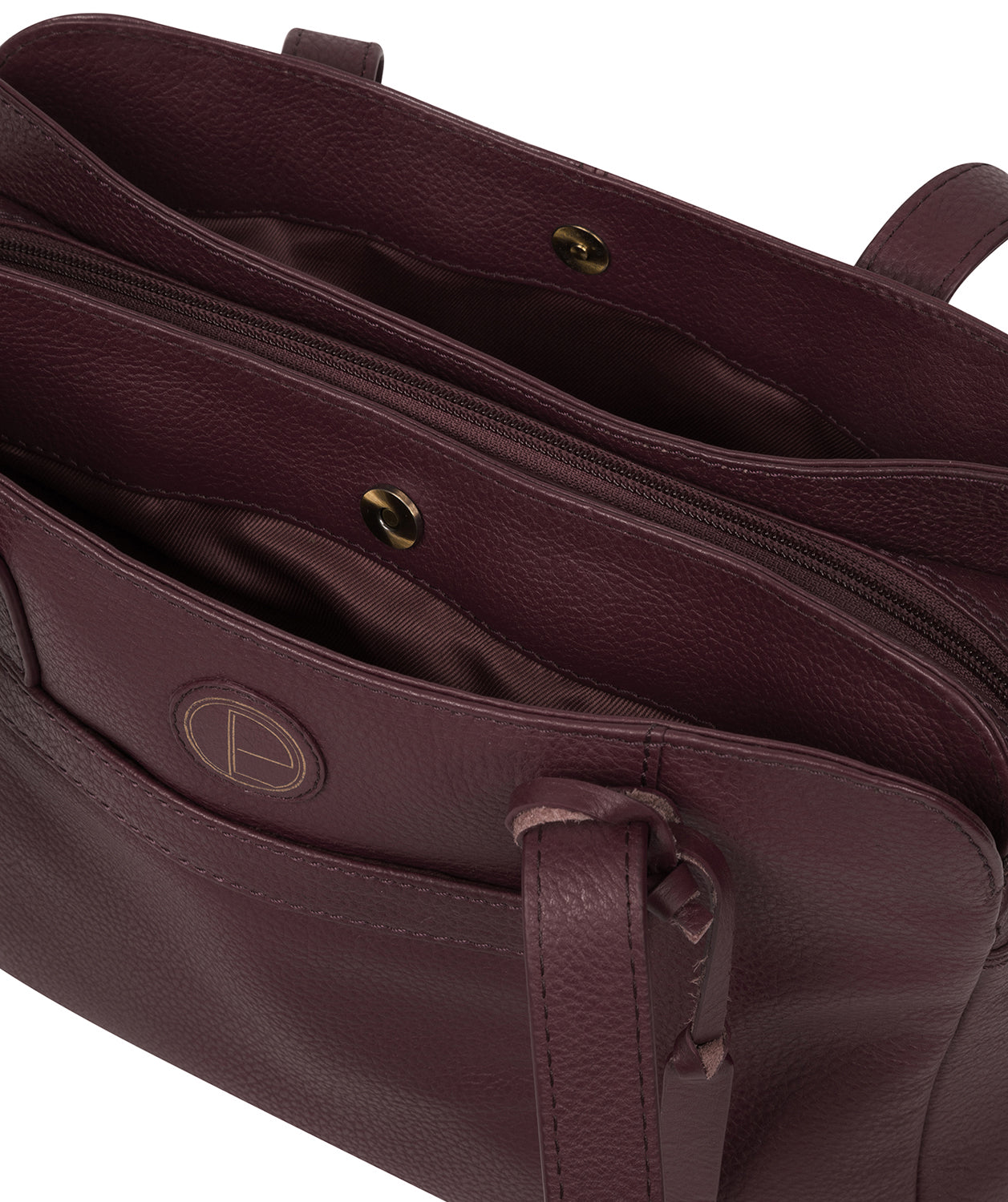 'Henna' Plum Leather Handbag Pure Luxuries London