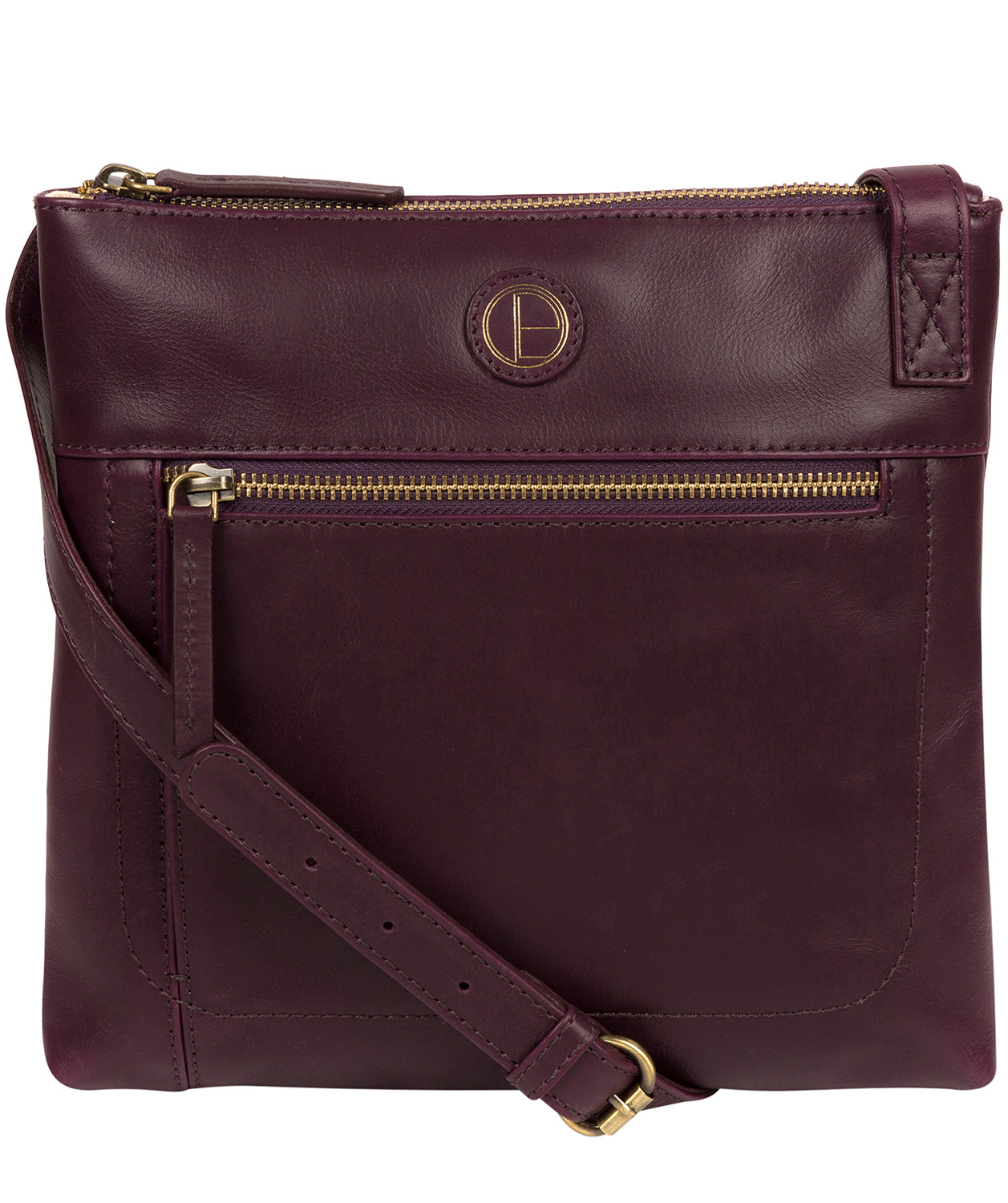 'Valley' Blackberry Leather Cross Body Bag image 1