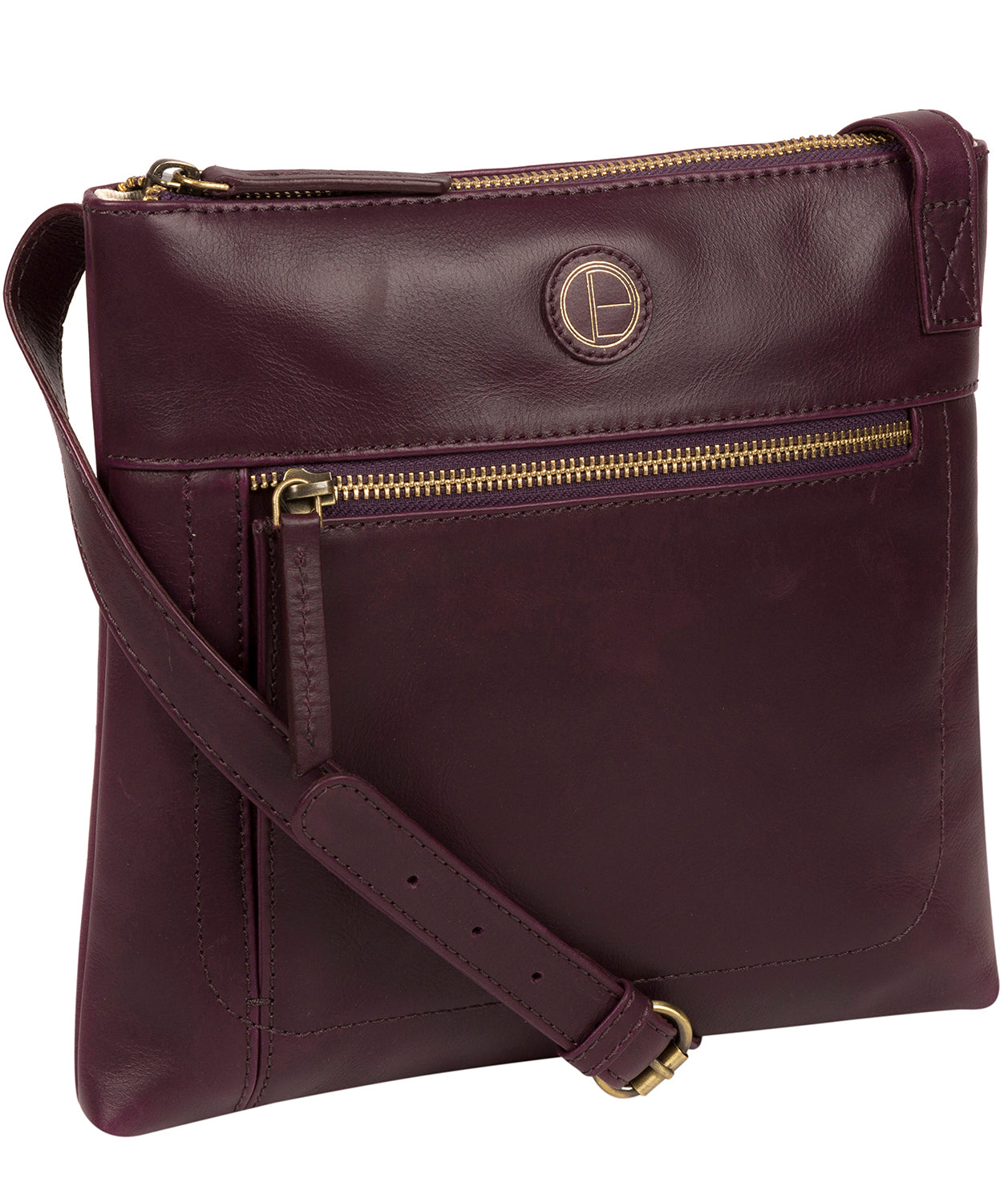 'Valley' Blackberry Leather Cross Body Bag image 5