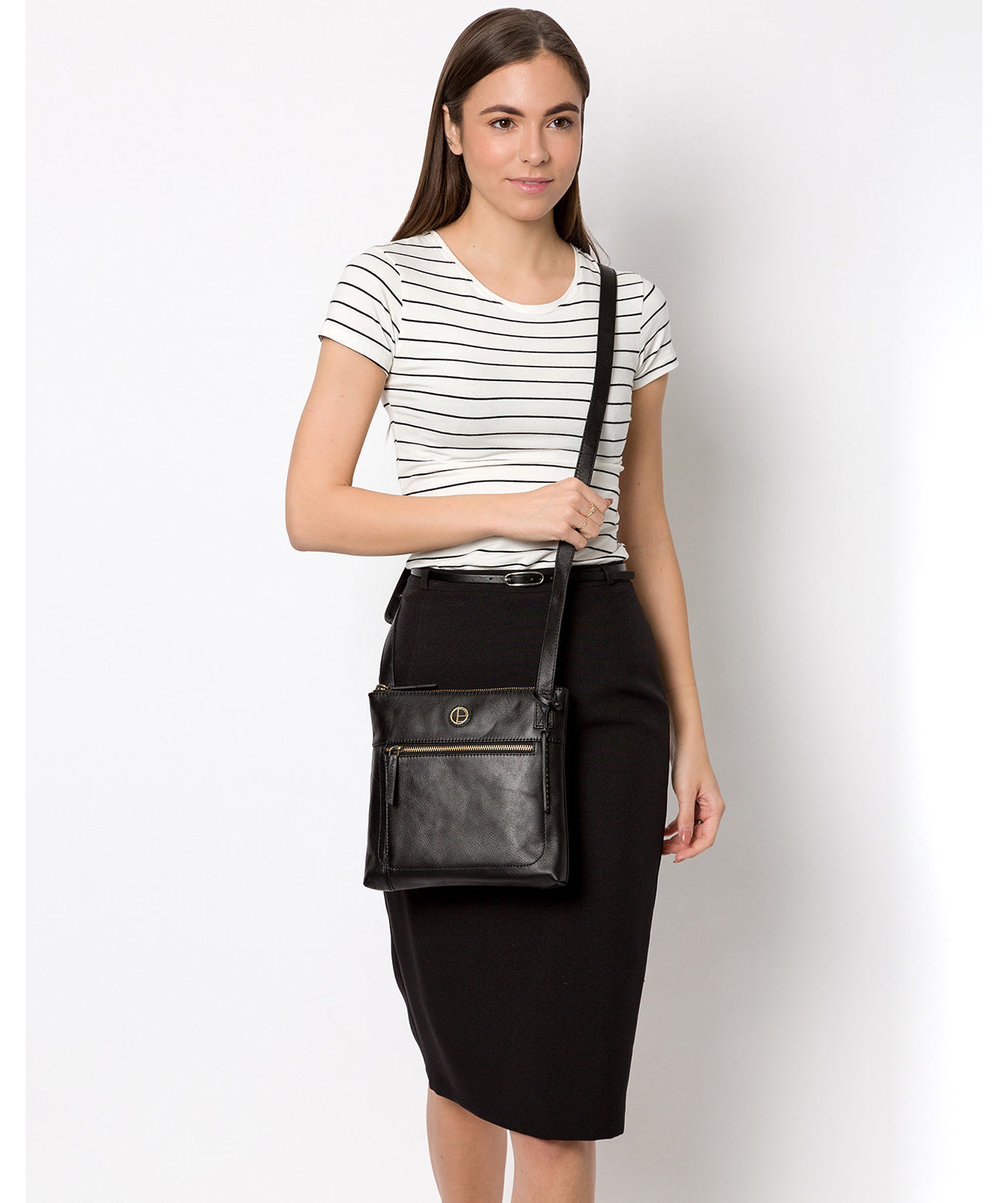 Black Leather Crossbody Bag 'Valley' by Pure Luxuries – Pure Luxuries ...