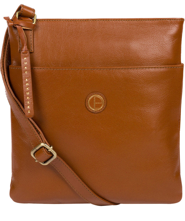 Tan Leather Shoulder Bag 'Olsen' by Cultured London – Pure Luxuries London