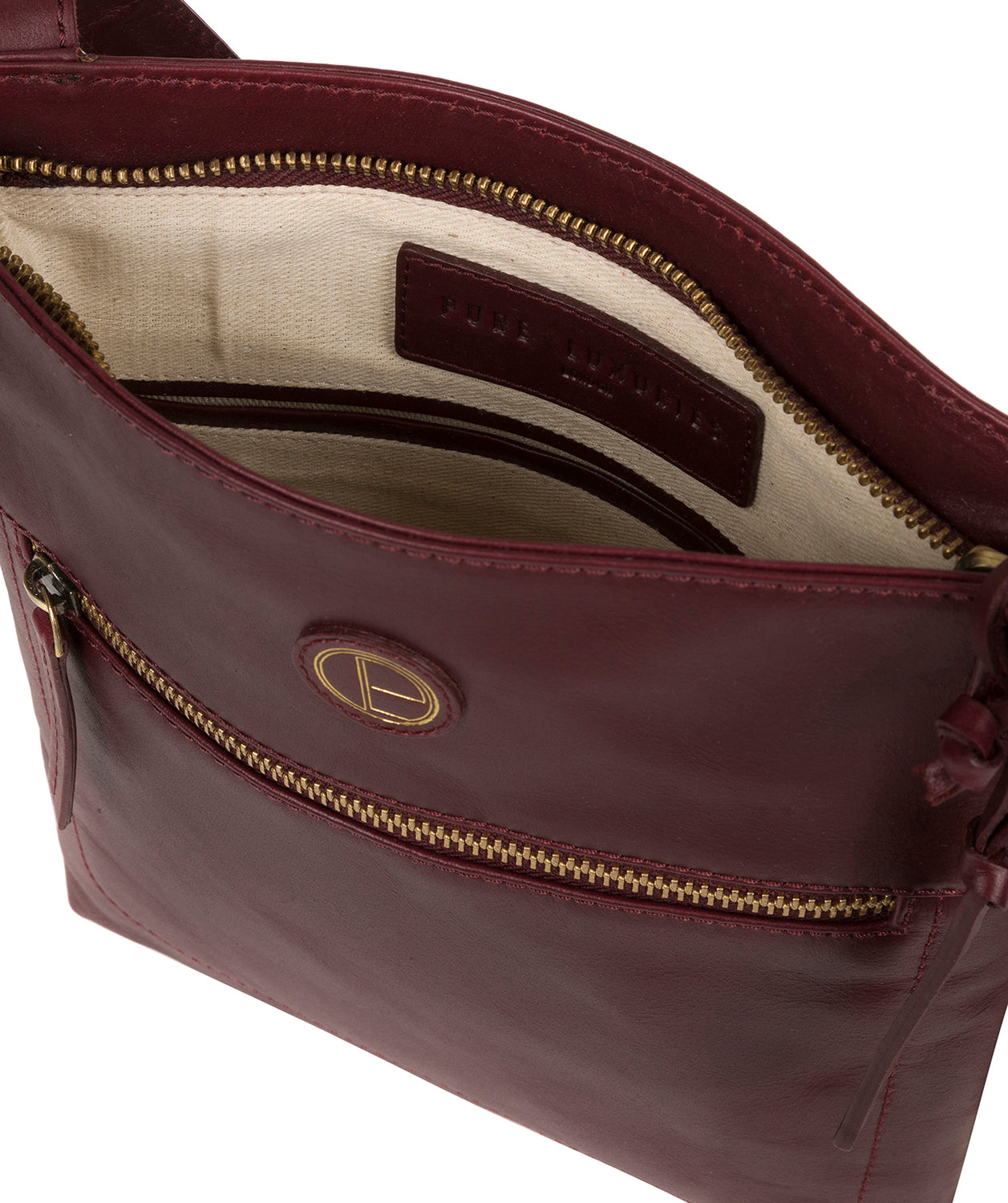 'Knook' Burgundy Leather Cross Body Bag image 4