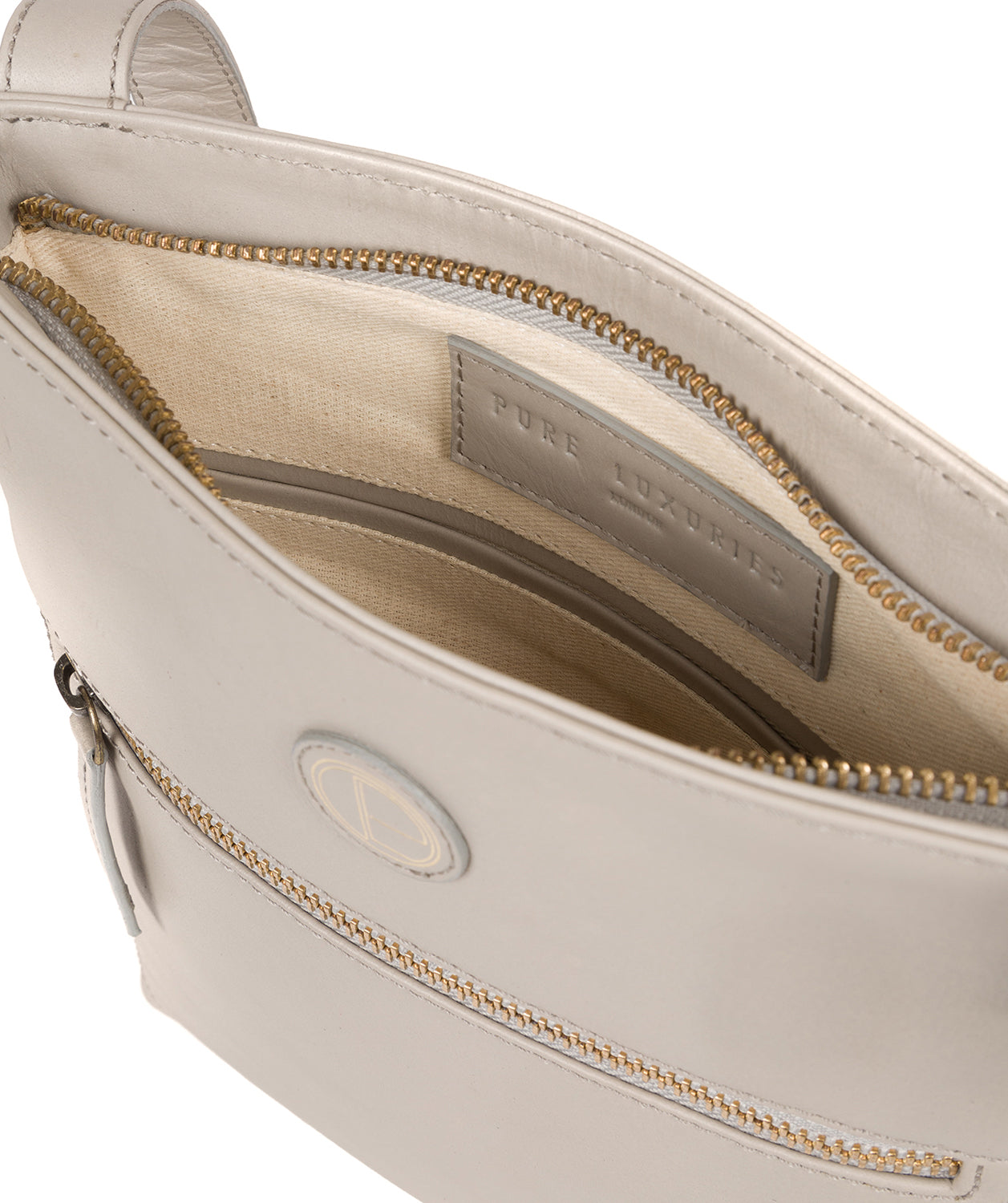 'Knook' Dove Grey Leather Cross Body Bag image 4