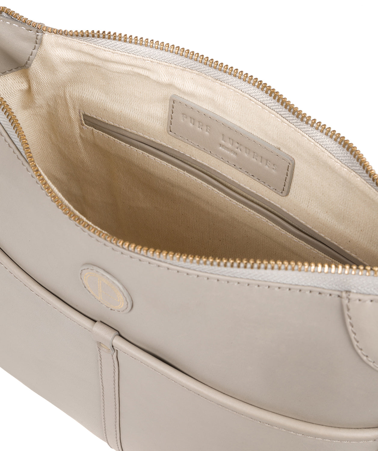 'Clovely' Dove Grey Leather Cross Body Bag