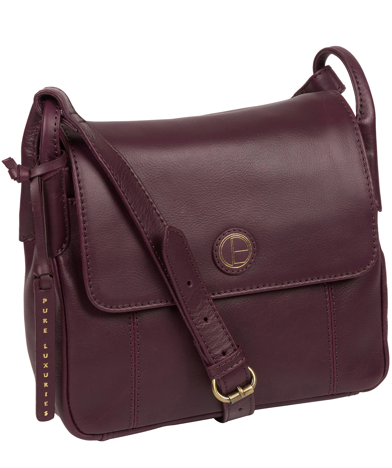 'Houghton' Blackberry Leather Cross Body Bag image 5