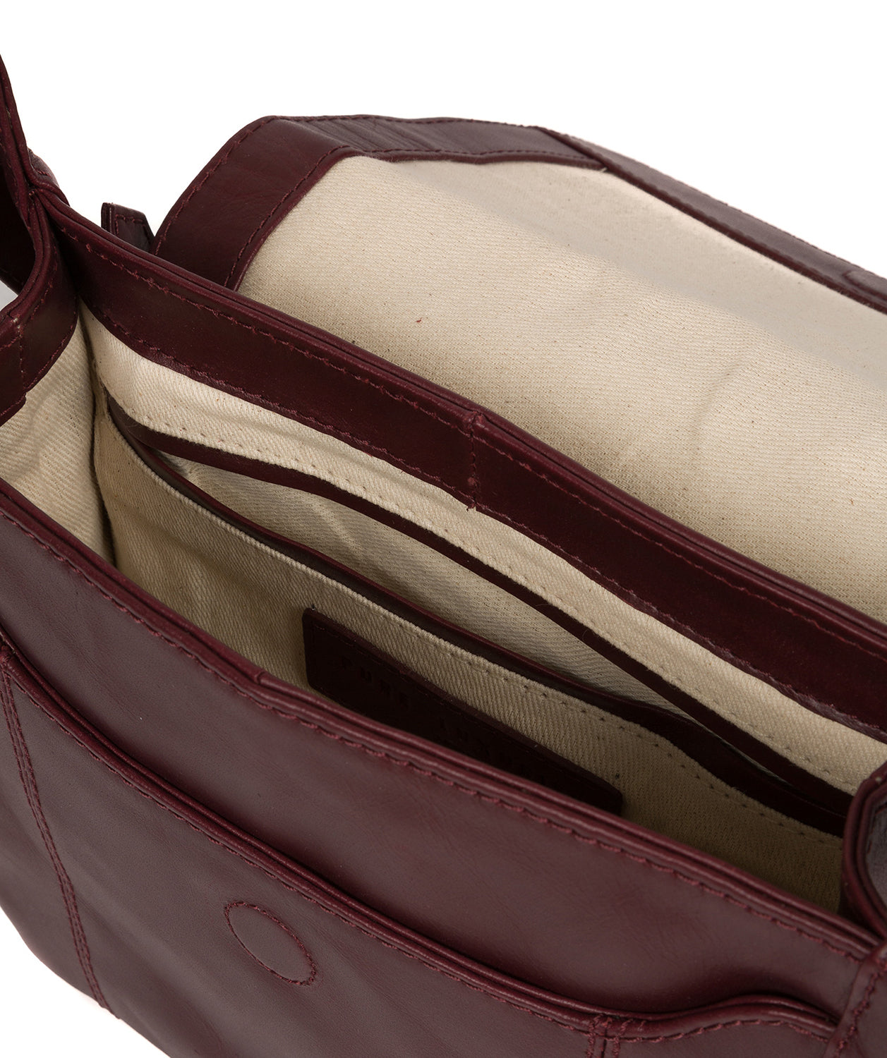 'Houghton' Burgundy Leather Cross Body Bag image 4