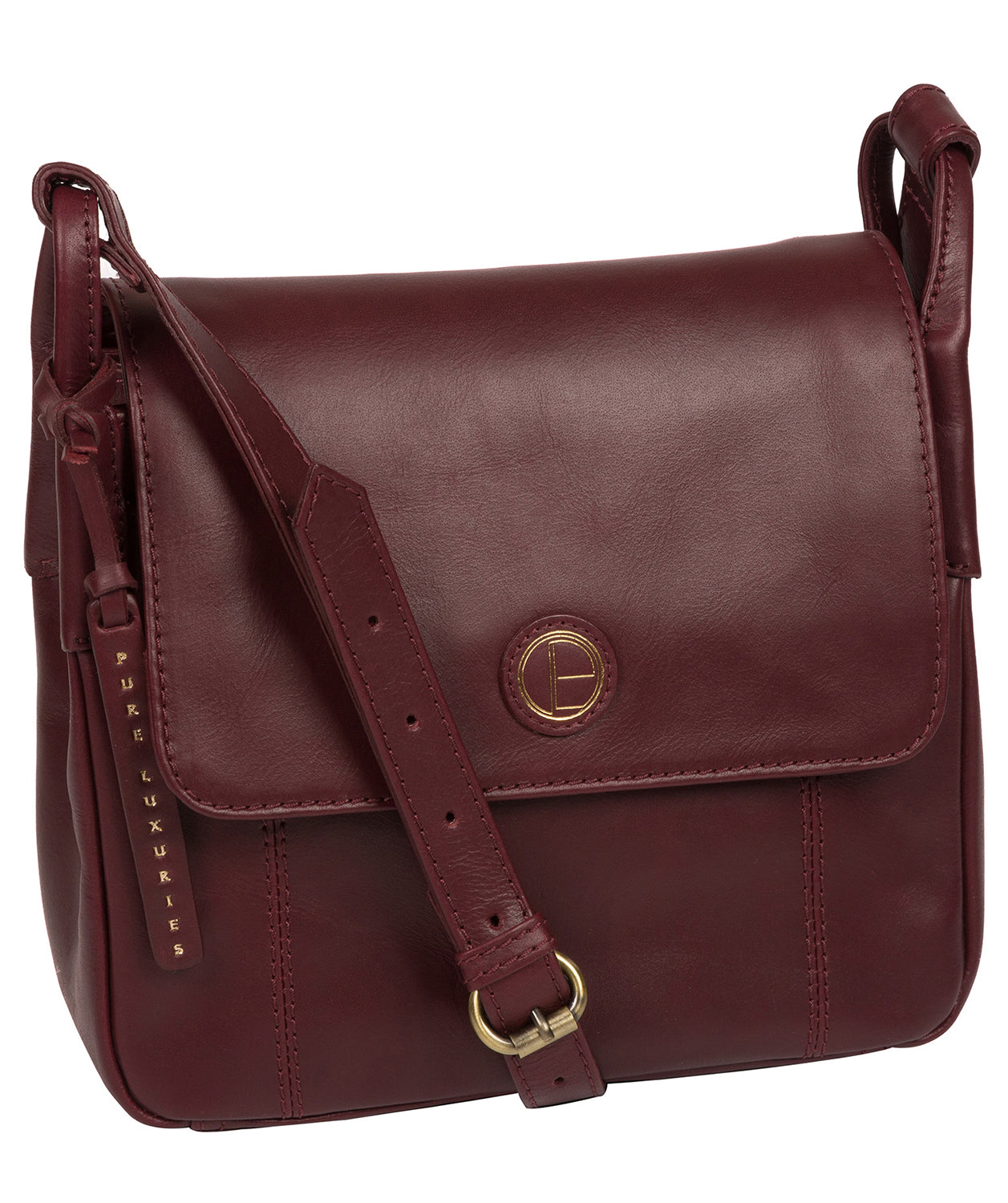 'Houghton' Burgundy Leather Cross Body Bag image 5