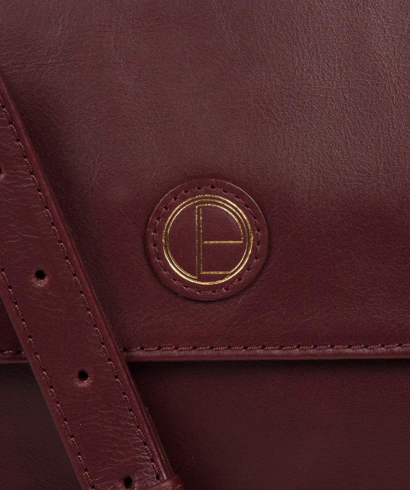 'Houghton' Burgundy Leather Cross Body Bag image 6