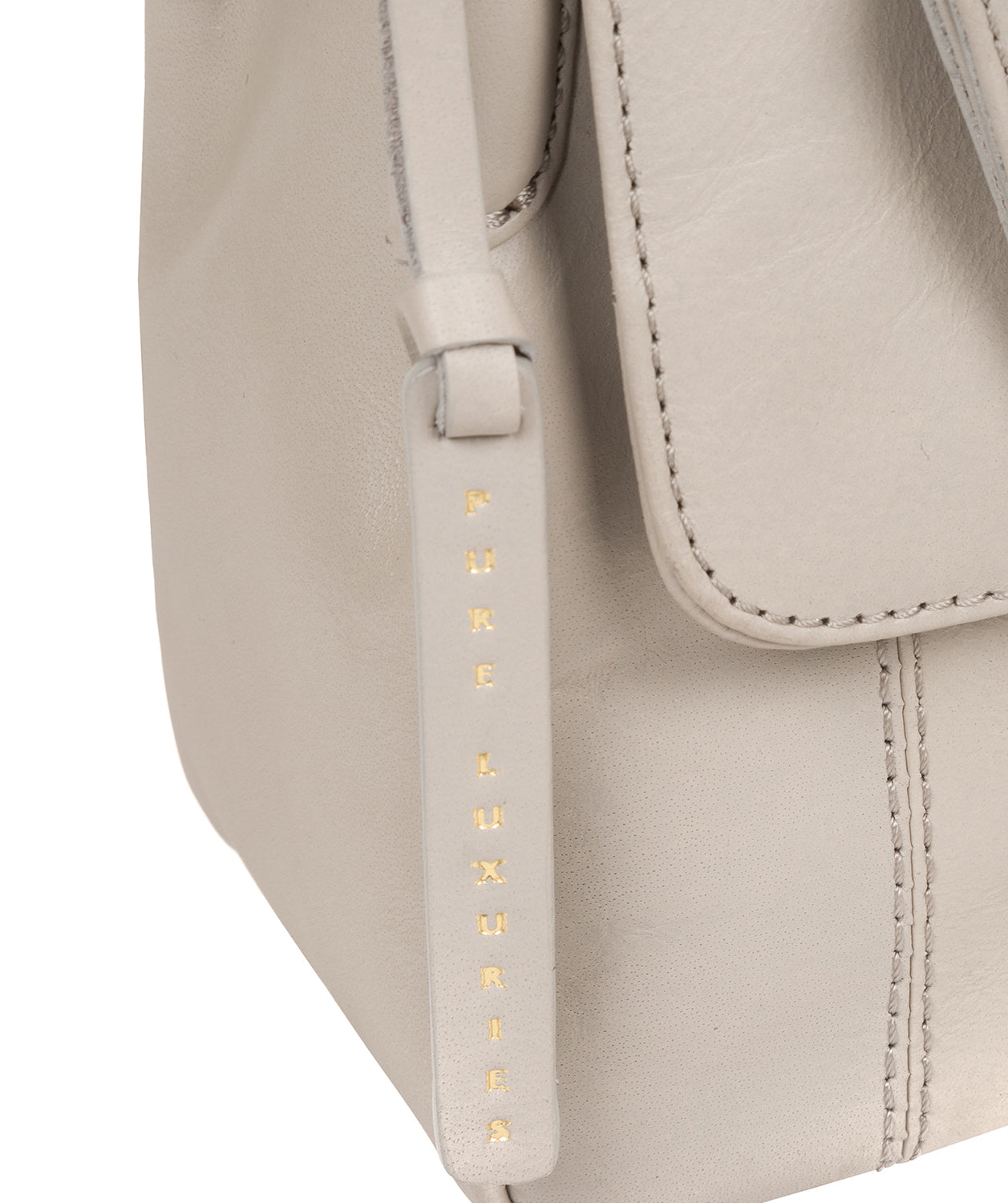 'Houghton' Dove Grey Leather Cross Body Bag Pure Luxuries London