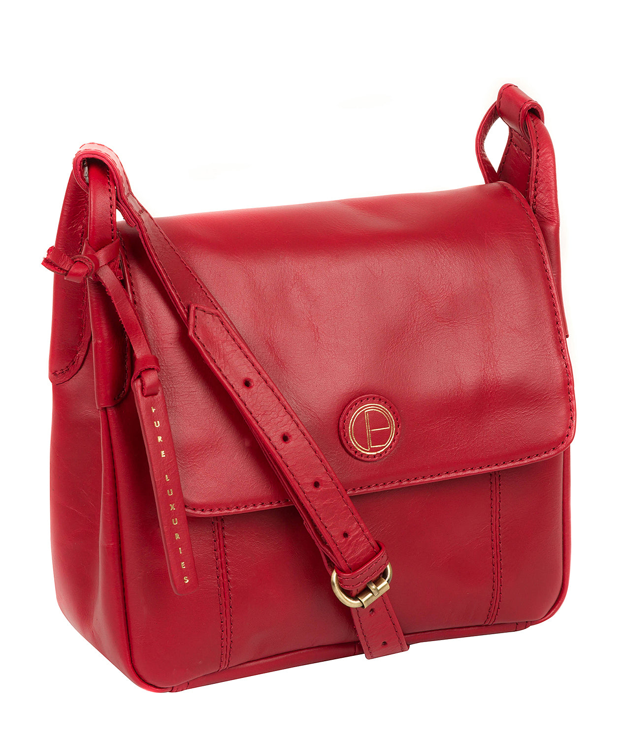 Red Leather Crossbody Bag 'Houghton' by Pure Luxuries – Pure Luxuries ...