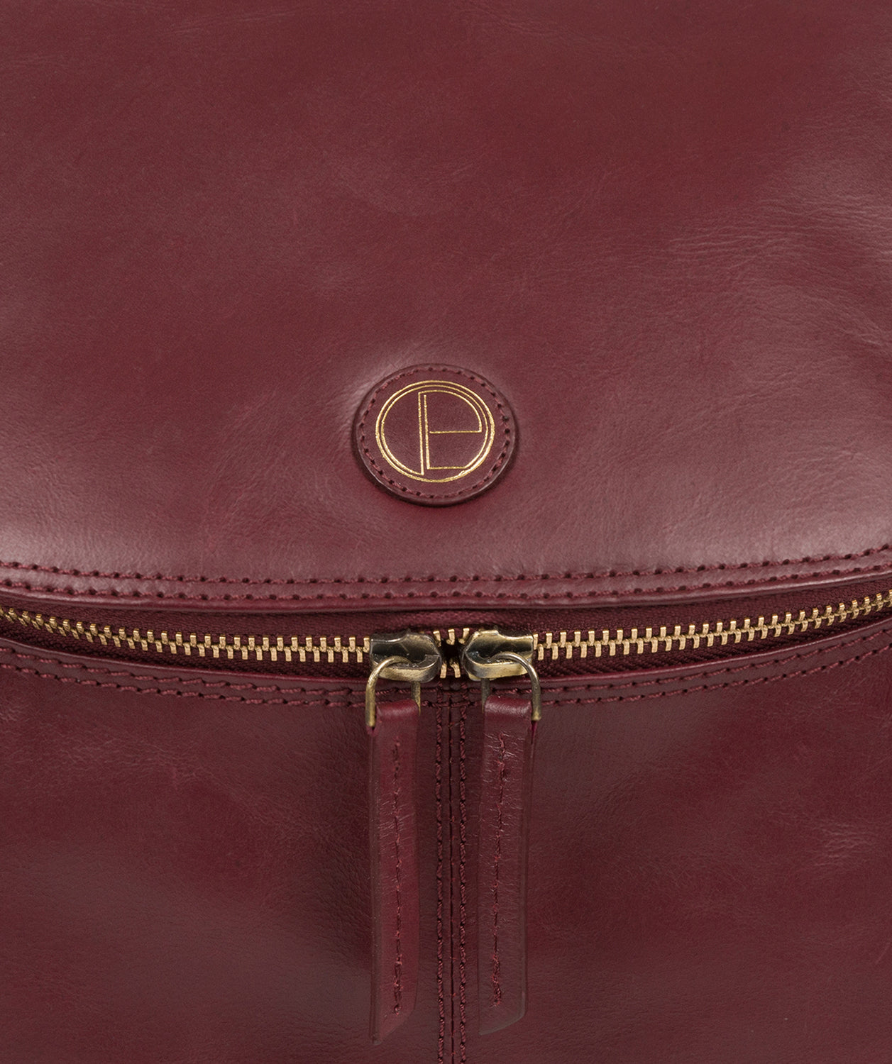 'Marbury' Burgundy Leather Backpack image 6