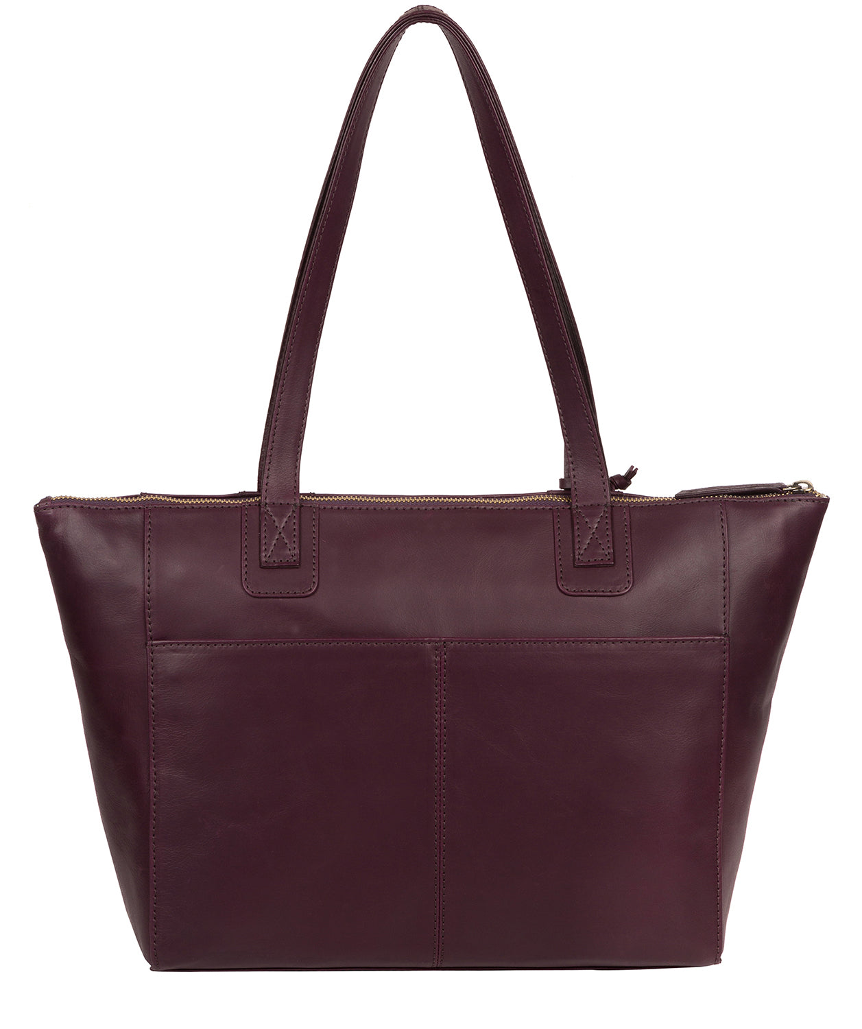 'Gwent' Blackberry Leather Tote Bag image 3